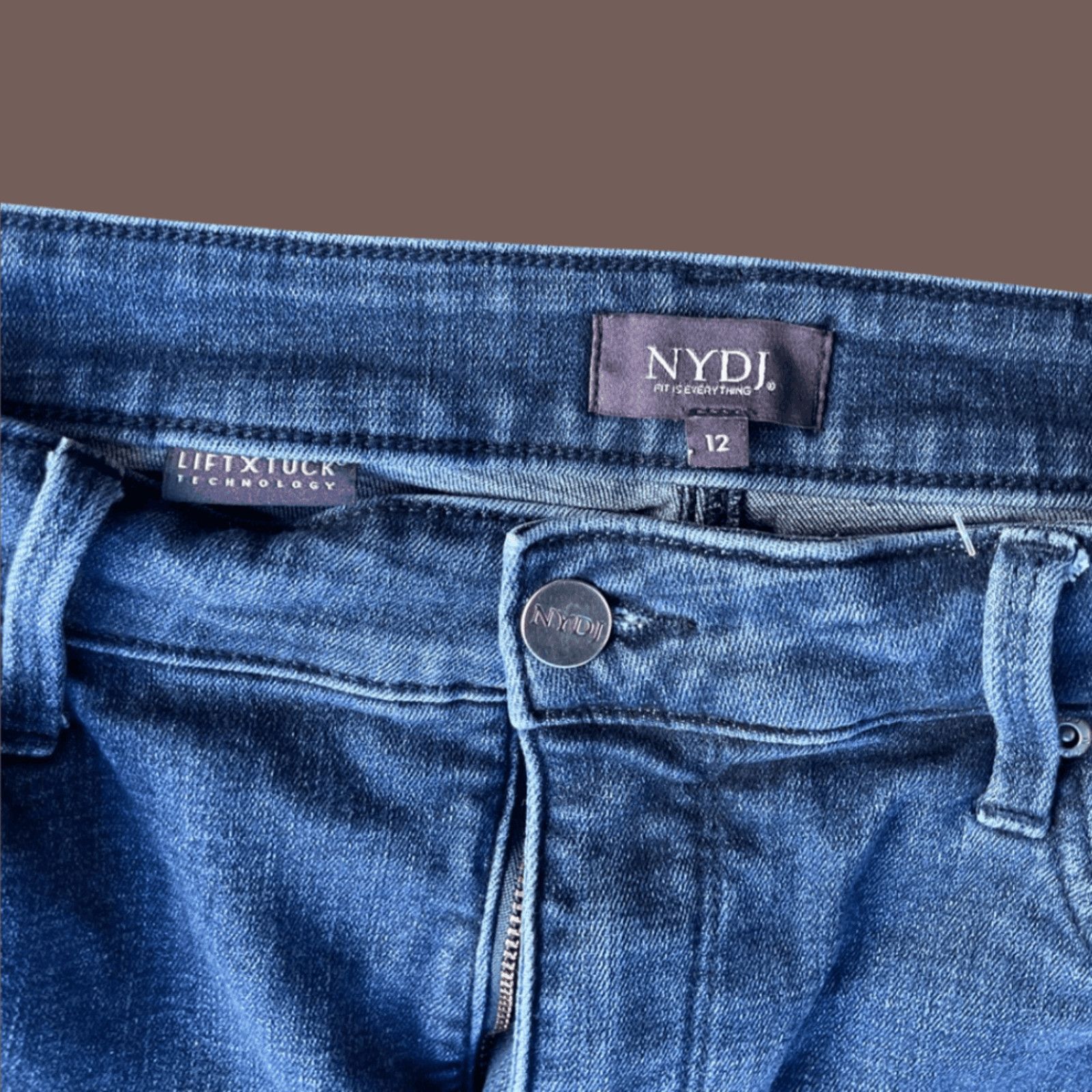 NYDJ VTG Bootcut Jeans | NYDJ Blue Mid Rise | 2010s Classic Denim Size 34" / US 12 / IT 48 - 4 Thumbnail