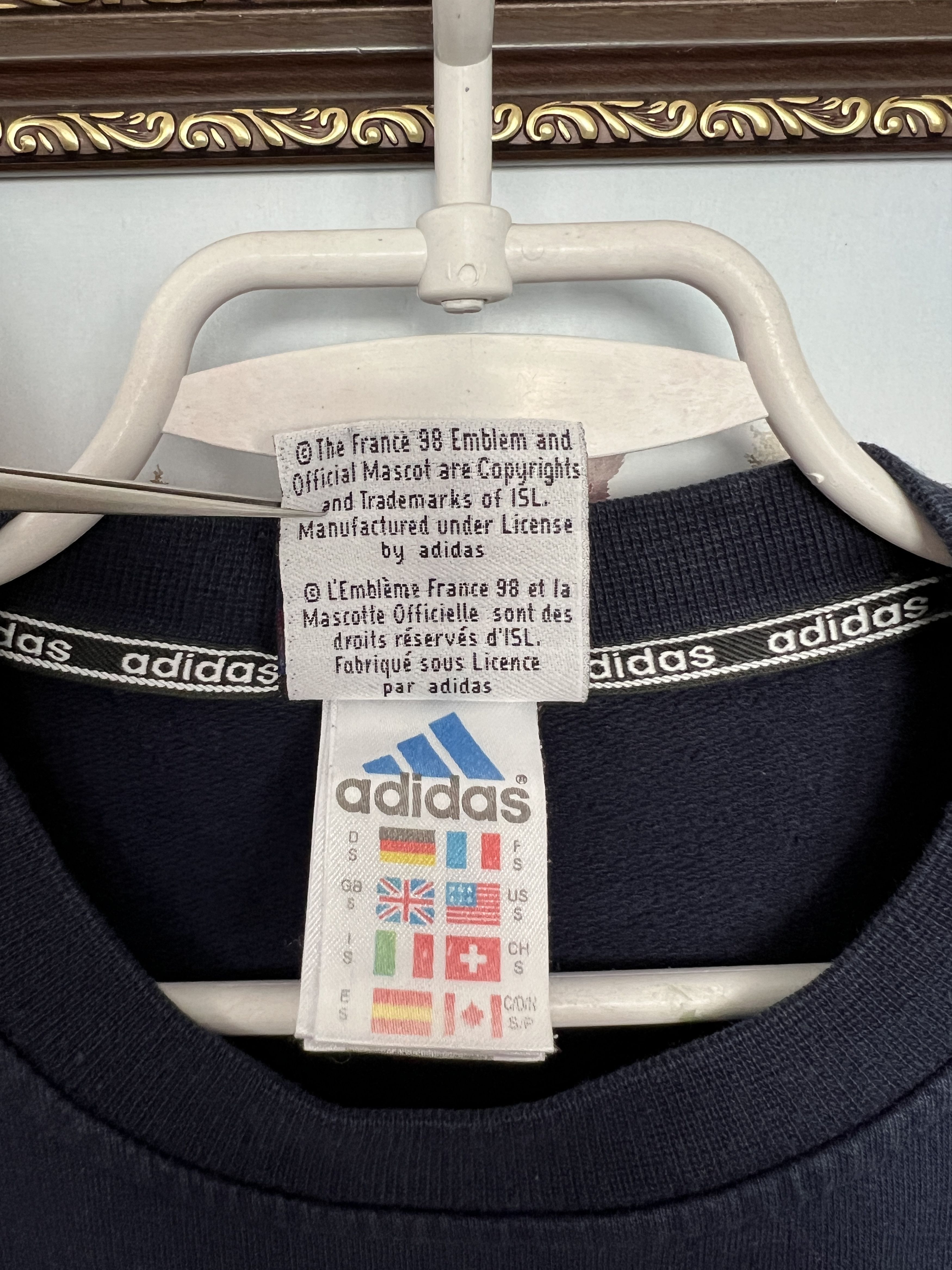 Adidas Vintage 90's Adidas France World Cup Sweatshirt Size US S / EU 44-46 / 1 - 11 Thumbnail