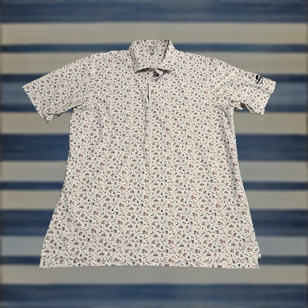 Peter Millar Peter Millar Summer Comfort Polo Shirt Mens XL Golf Wine Cocktails Multicolor Short Sleeve Collared Shirt Size US XL / EU 56 / 4 - 1 Thumbnail