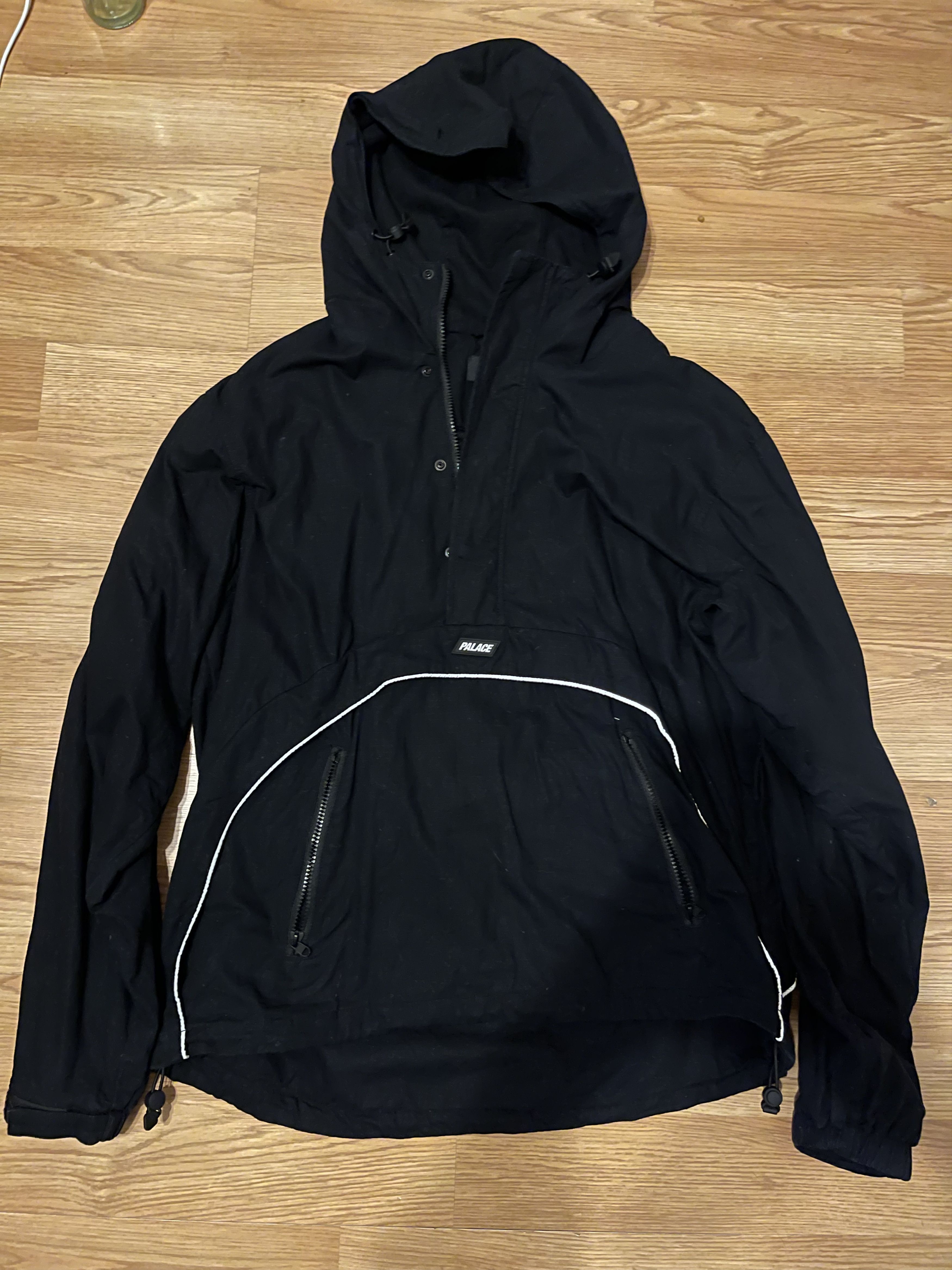Palace Palace deflector 1/2 zip jacket black | Grailed