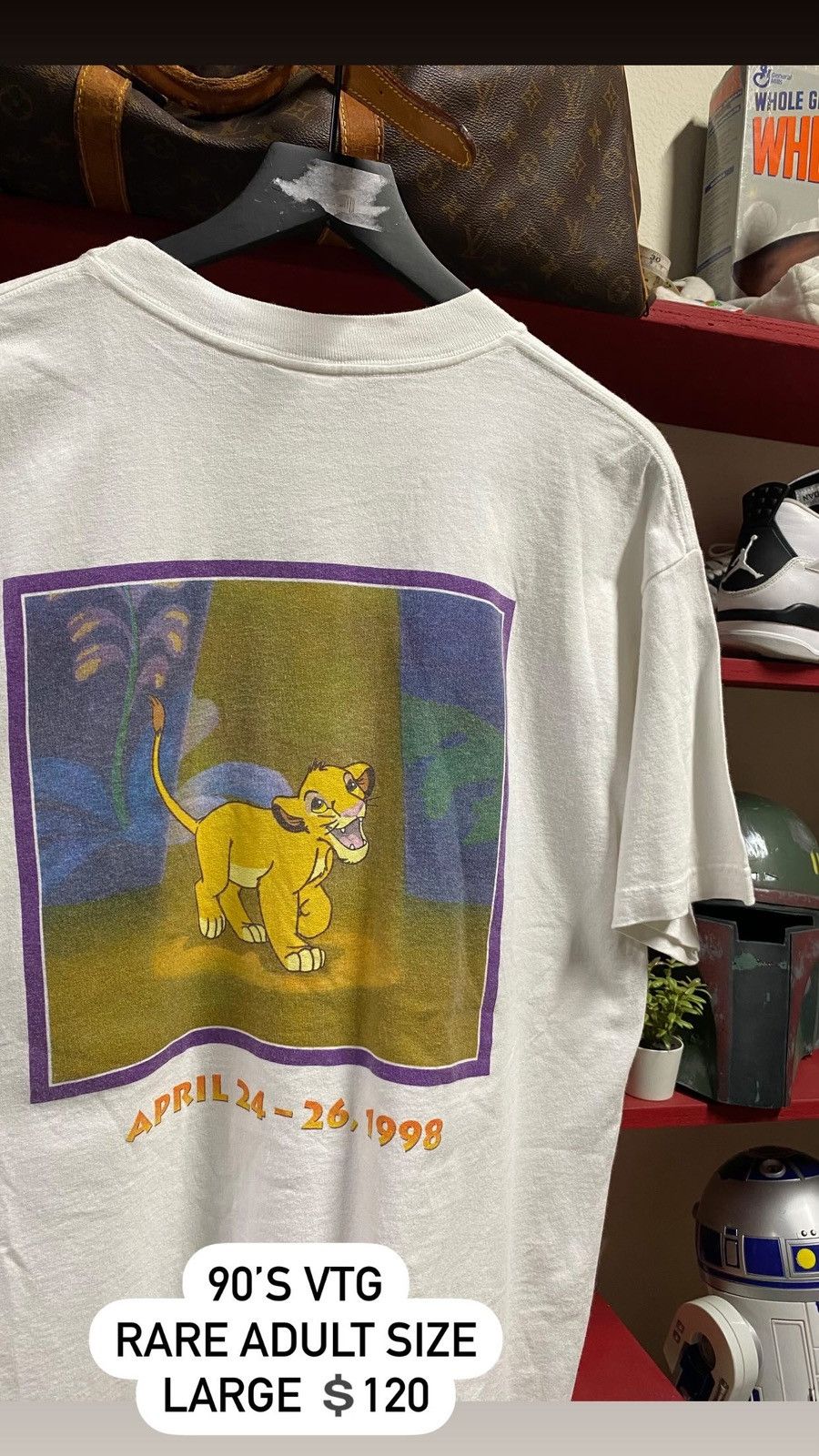 Disney × Vintage Vintage 90’s Disney Movie Lion King Tee Shirt Men’s Large Size US L / EU 52-54 / 3 - 7 Thumbnail