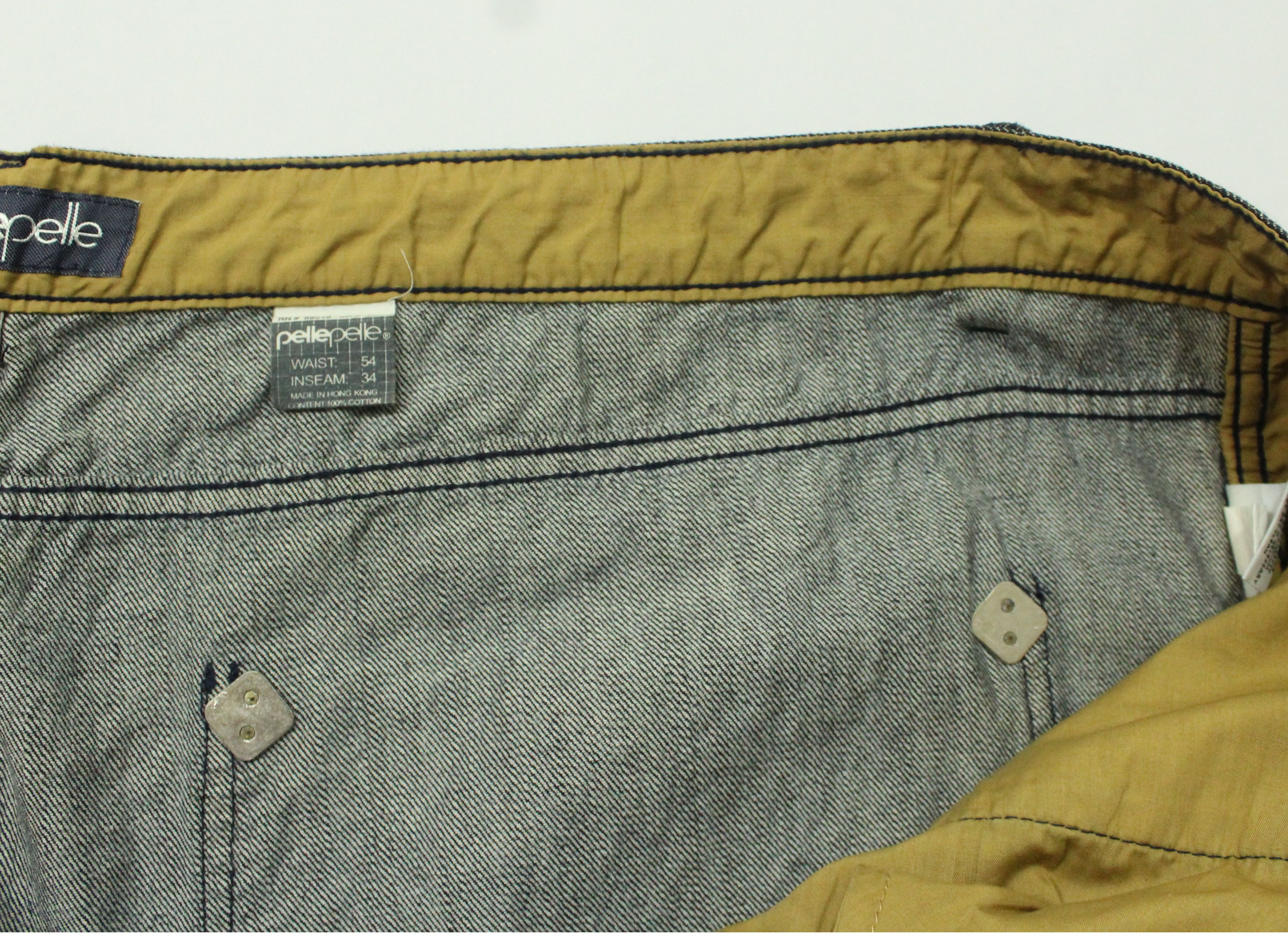 Pelle Pelle 54” Giant Waist PELLE PELLE Denim Baggy Embrroidered Logo Size US 44 / EU 60 - 7 Thumbnail