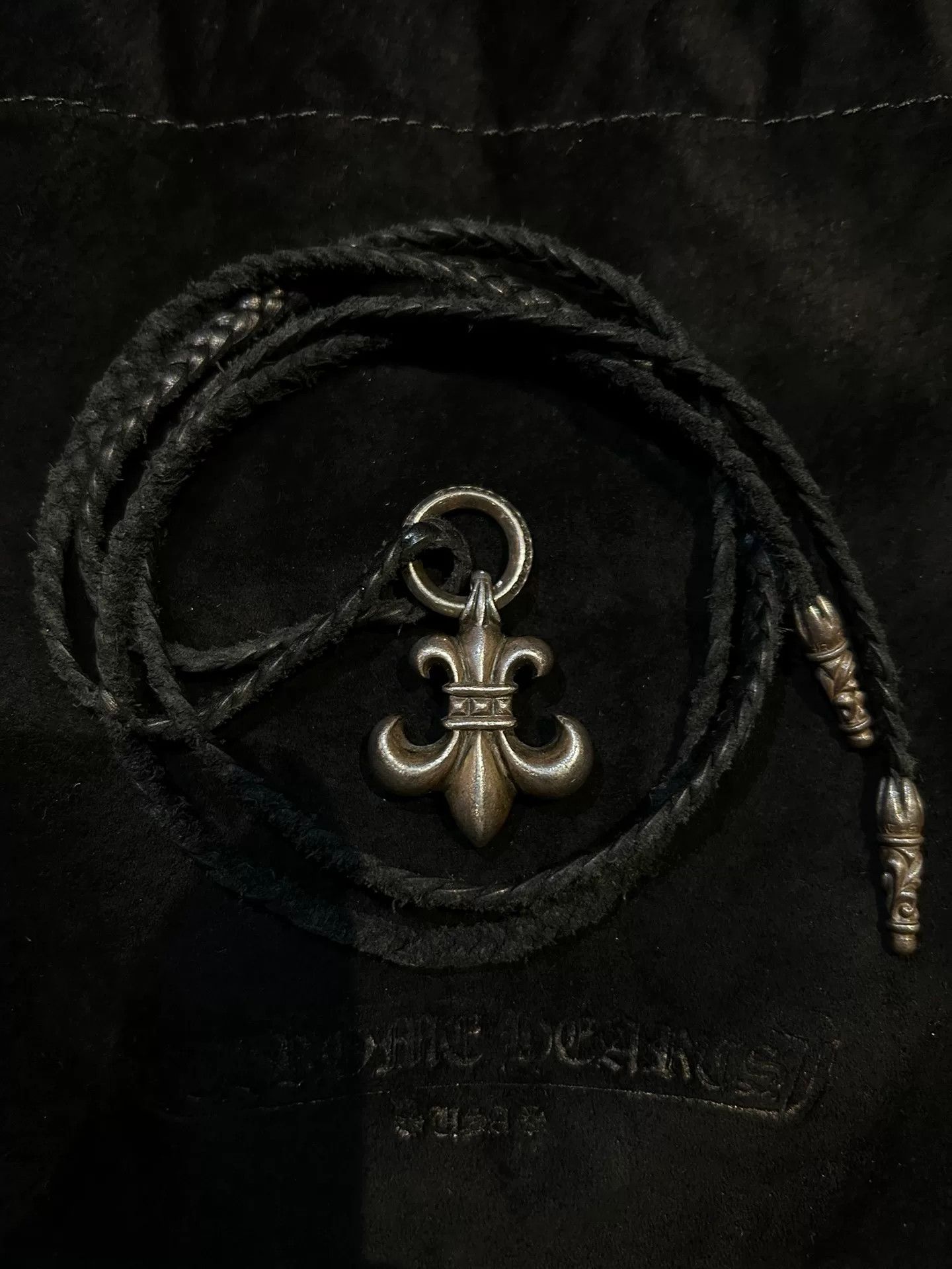Chrome Hearts chrome hearts black leather necklace with pendant Size ONE SIZE - 1 Thumbnail