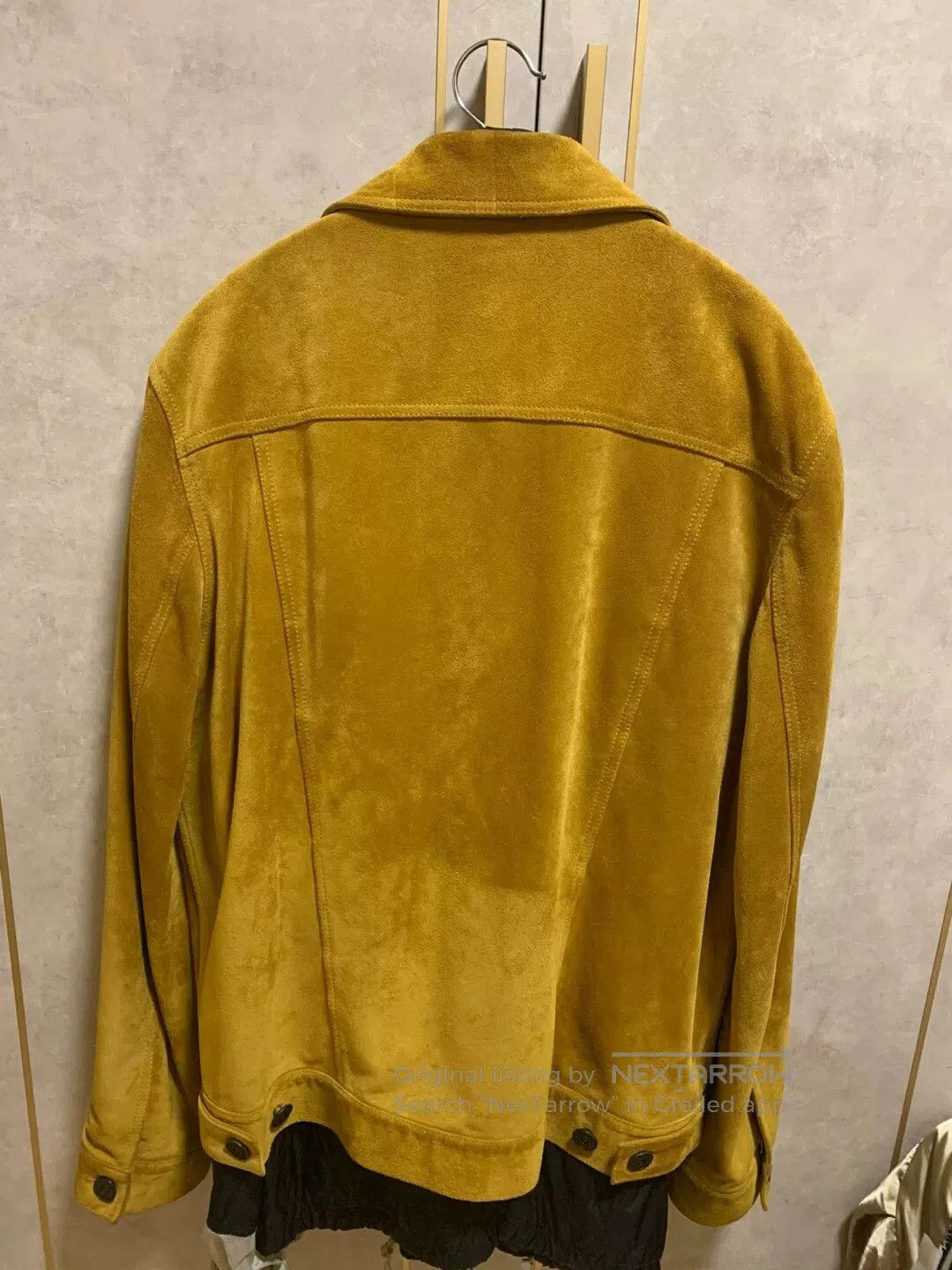 Kent & Curwen stylish yellow suede men's jacket. Size US L / EU 52-54 / 3 - 3 Thumbnail