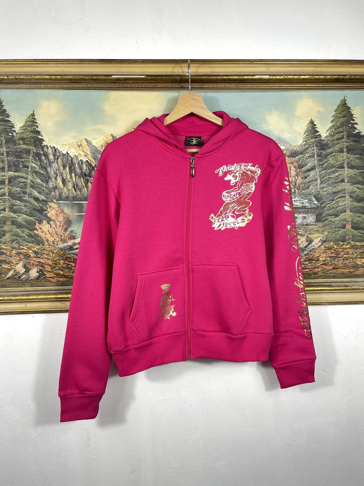 Christian Audigier × Ed Hardy × Vintage Ed Hardy Retro 00s Hoodie Sweatshirt Affliction Grunge Size US M / EU 48-50 / 2 - 2 Thumbnail