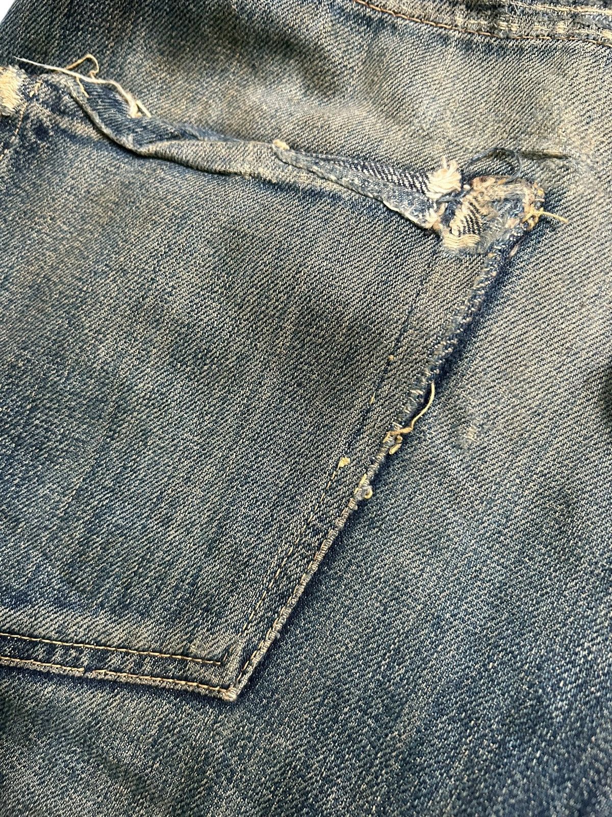 Japanese Brand × Kapital × Vintage JOE McCOY Selvedge Distressed Vtg Denim Jeans Size US 35 - 16 Thumbnail