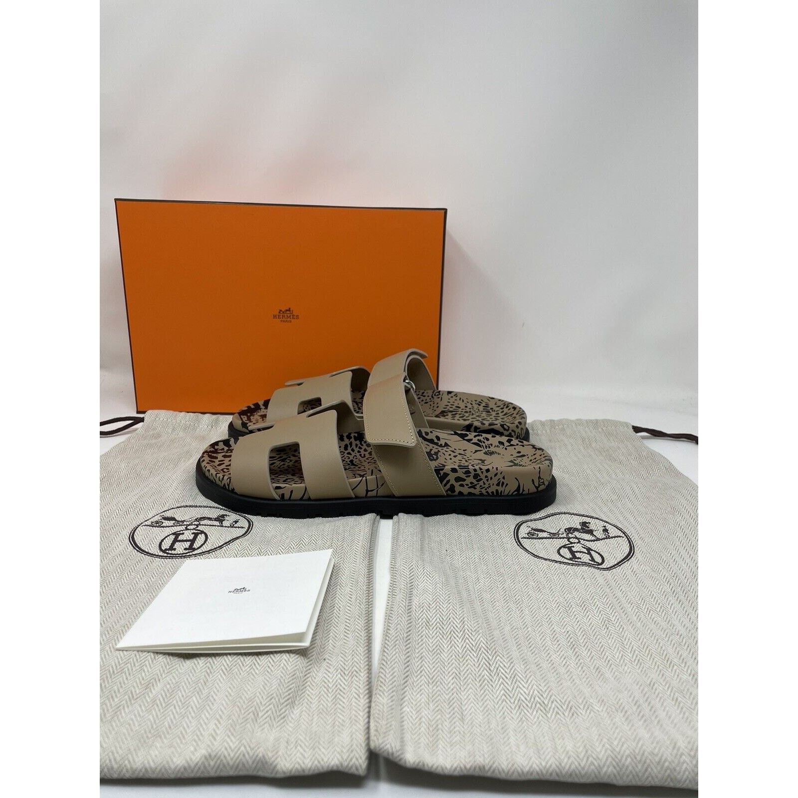 Hermes Heremes Chypre Smooth Calfskin Leopard Techno Sandal 38 NIB Size US 7 / IT 37 - 2 Thumbnail