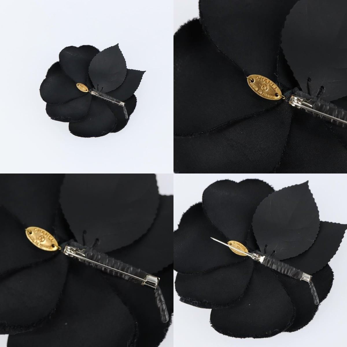 Chanel Chanel Brooch Velour Black CC Size ONE SIZE - 3 Thumbnail
