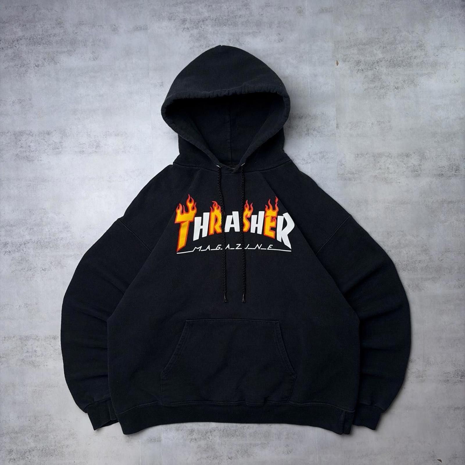 Thrasher Y2K Black Thrasher Magazine Grunge Flame Skater Boxy Hoodie Size US M / EU 48-50 / 2 - 1 Thumbnail