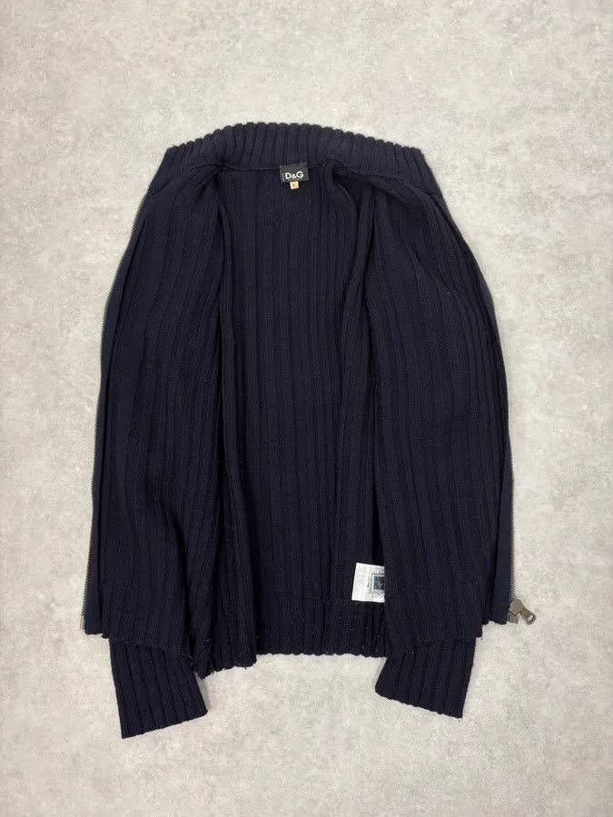Dolce & Gabbana 2000s Dolce & Gabbana Navy Wool Zip-Up Sweater Size US S / EU 44-46 / 1 - 7 Thumbnail