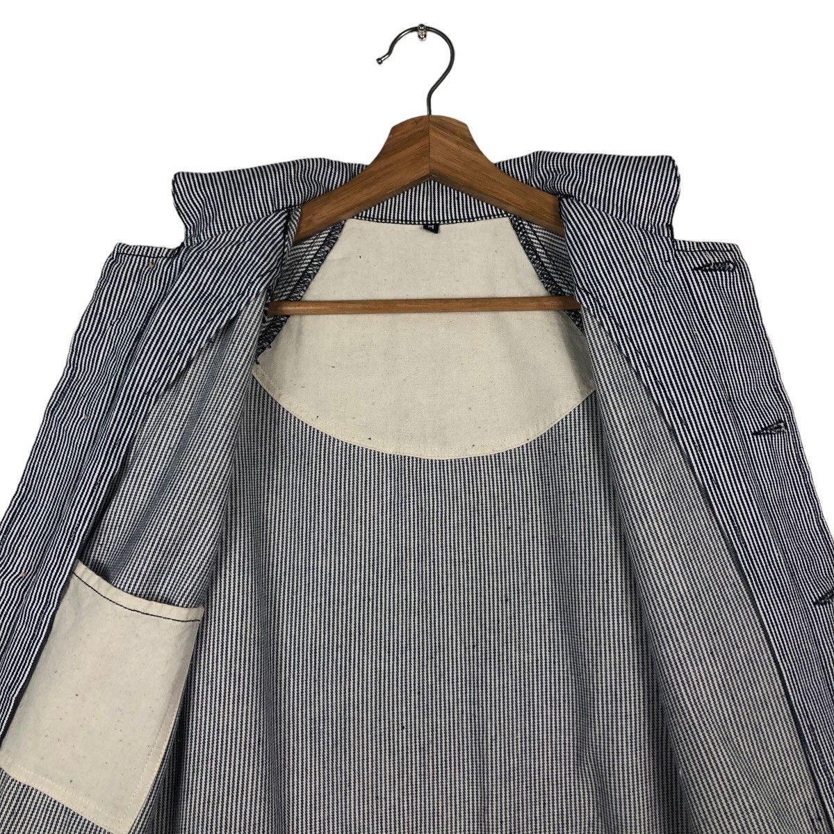 45rpm 🔥Vintage Chore Work Hickory Jacket Japan Made Issey Miyake Size US M / EU 48-50 / 2 - 14 Thumbnail