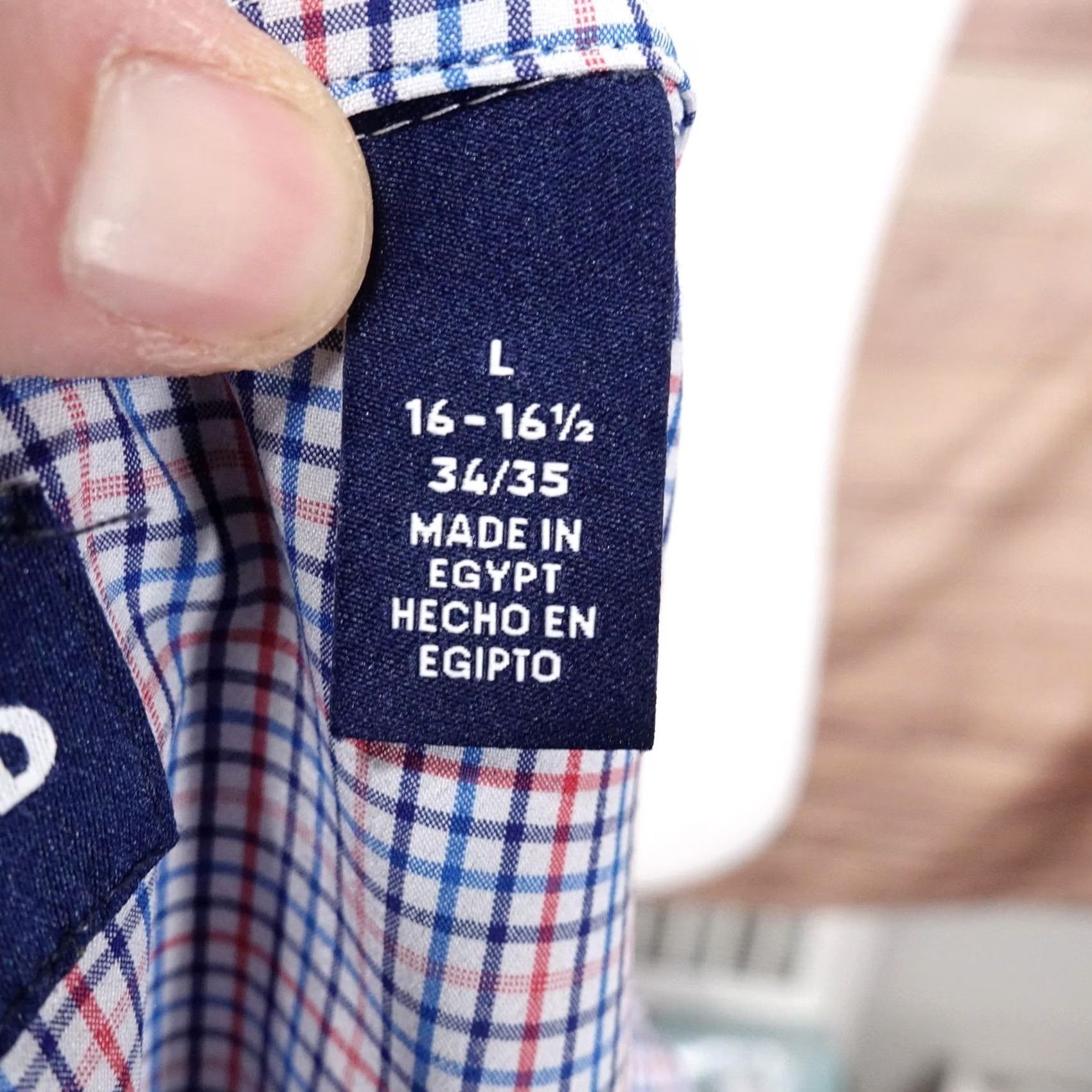 Lands' End Lands' End Dress Shirt Blue Check Regular Fit Long Sleeve Button Front 16-16.5 34/35 Mens Large MultiColor Casual Business Regular Mens Size 42R - 7 Thumbnail
