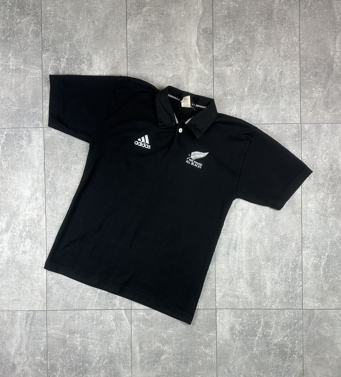 Adidas Adidas All Blacks Mens Rugby Polo Jersey Size US L / EU 52-54 / 3 - 2 Thumbnail