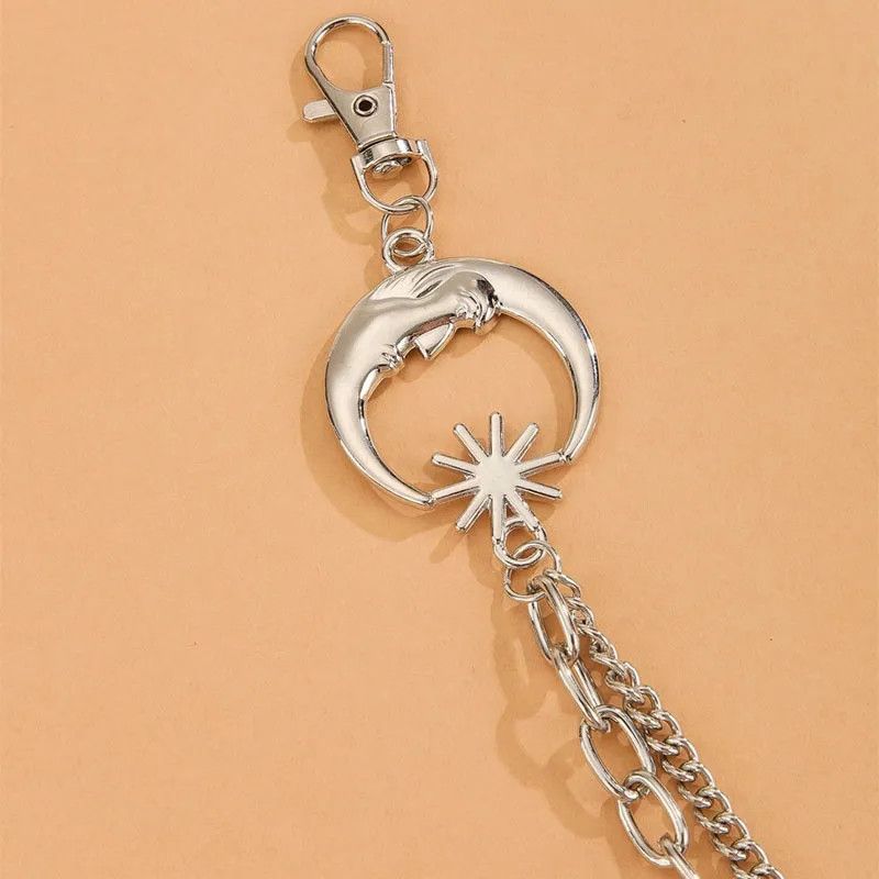 Jewelry Goth Double-Layered Wallet Waist Pants Key Chain Size ONE SIZE - 4 Thumbnail