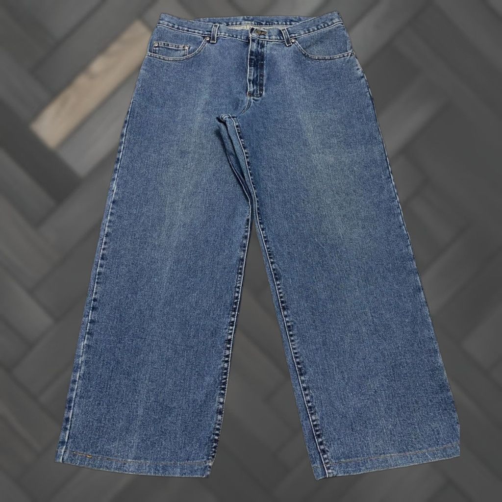 Lee VINTAGE Lee Jeans USA 36×28 Riveted Men's Blue Denim Wide-Leg 5-Pocket Jeans Mens Size US 36 / EU 52 - 1 Thumbnail