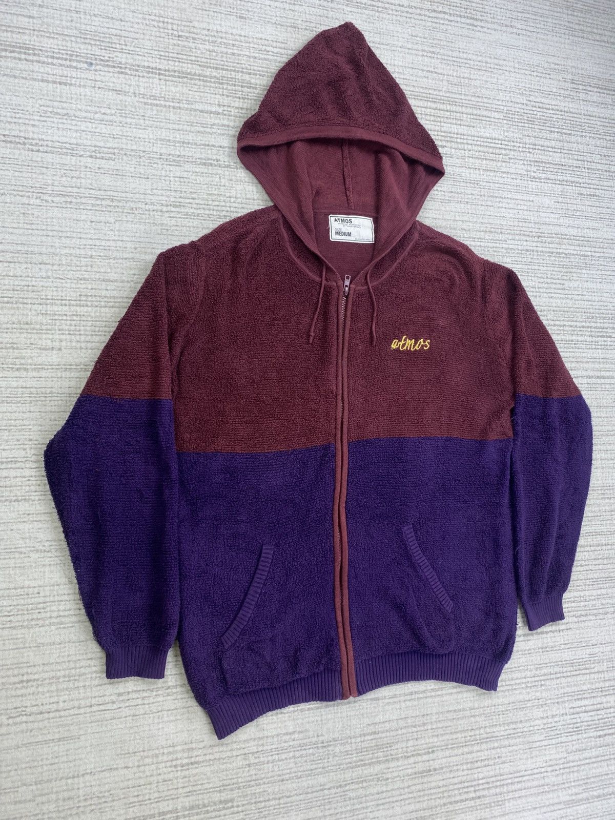 atmos Vintage Atmos Embroidery Logo Two Tone Colour Zipper Hoodie Size US M / EU 48-50 / 2 - 3 Thumbnail