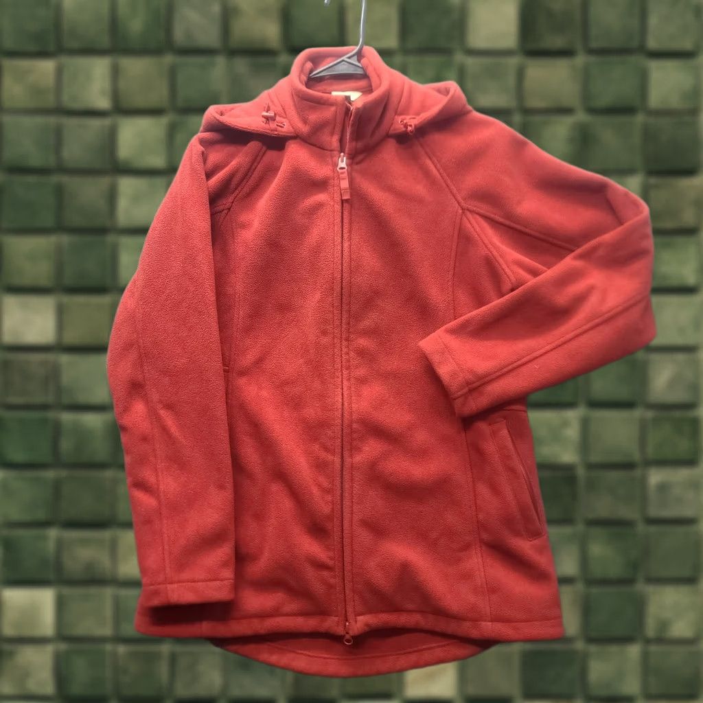 Vintage Duluth Womens Coat XS Shoreline Windproof Fleece Jacket Zip Red Durable Regular Coat, Wool? Size XS / US 0-2 / IT 36-38 - 1 Thumbnail