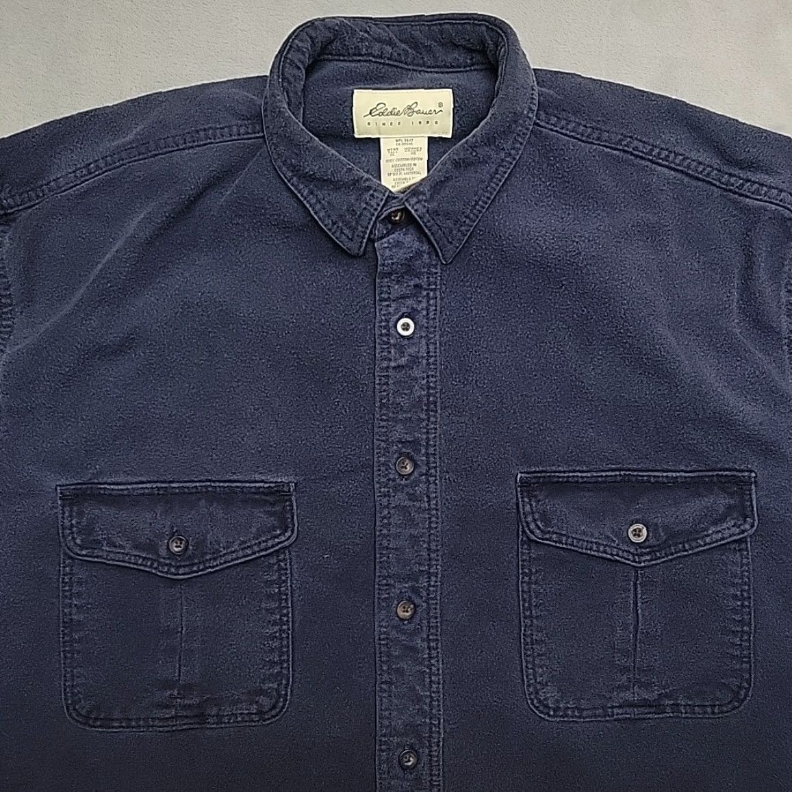 Eddie Bauer VINTAGE Eddie Bauer Shirt Mens XL Blue Chamois Outdoors Flannel USA Fabric Button-Up Casual Size US XL / EU 56 / 4 - 2 Thumbnail