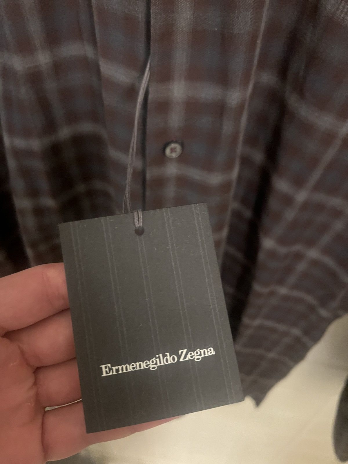 Ermenegildo Zegna Ermenegildo Zegna Check Button Up Shirt M Size US M / EU 48-50 / 2 - 3 Thumbnail