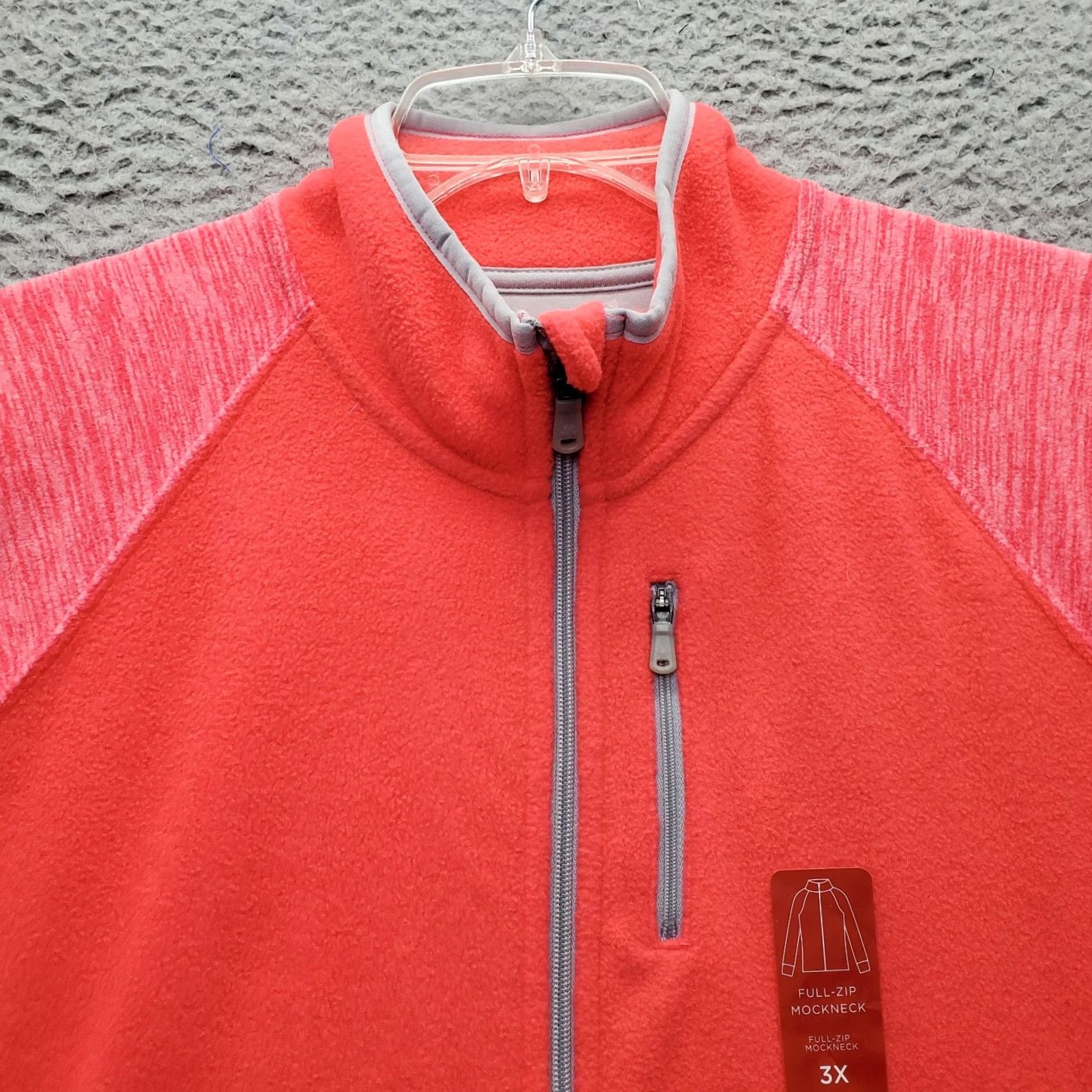 Tek Gear Nike Tek Gear Fleece Activewear Jacket Womens Size 3X Pink Long Sleeve Mock Neck Full Zip Jacket Size XXL / US 16-18 / IT 52-54 - 7 Thumbnail