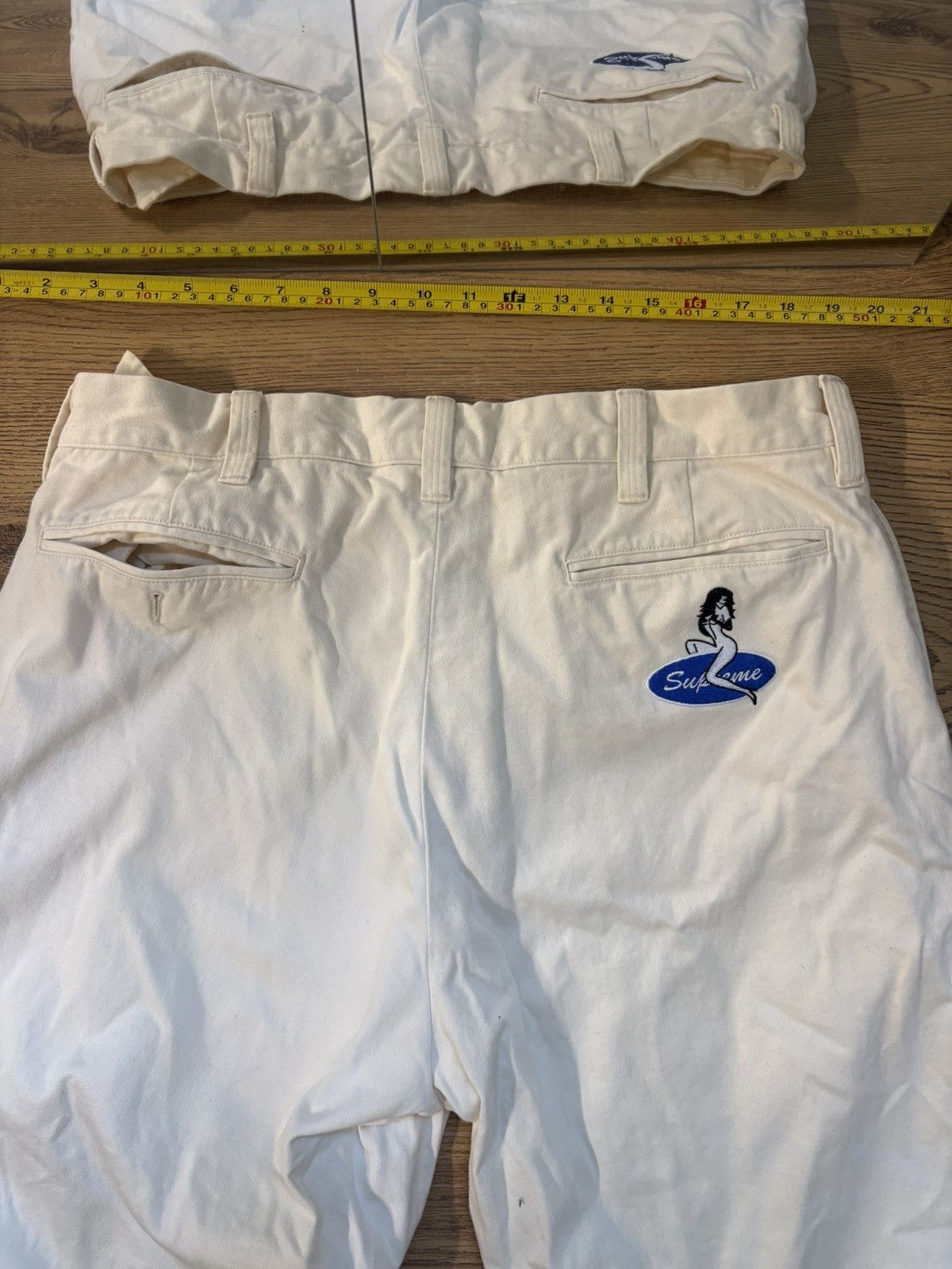 Supreme Rare Supreme Cream Sexy Woman Riding Supreme Logo - W32 Size US 32 / EU 48 - 8 Thumbnail