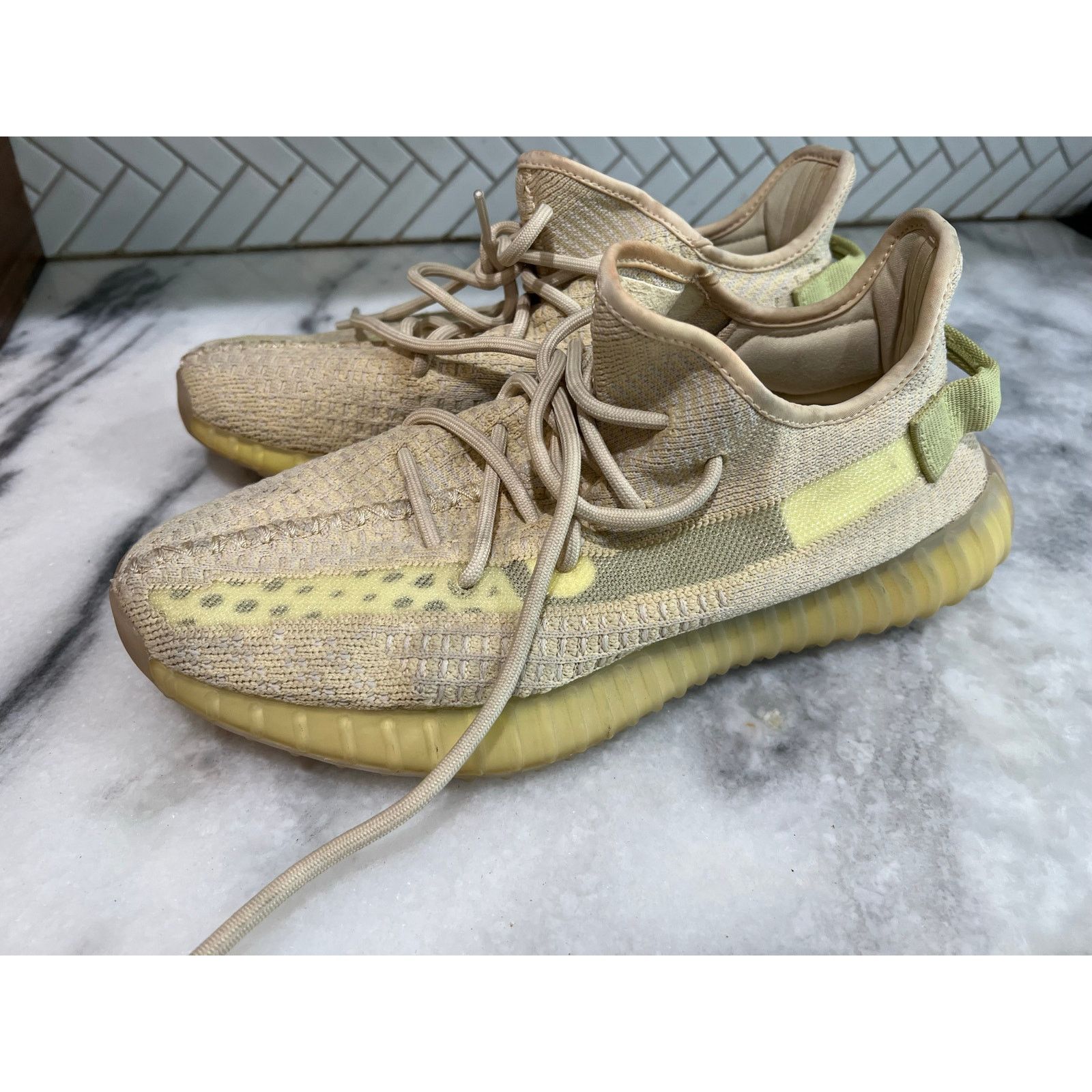 adidas gazelle silver green womens A-Yeezy style gray LED shoes – LED shoes store