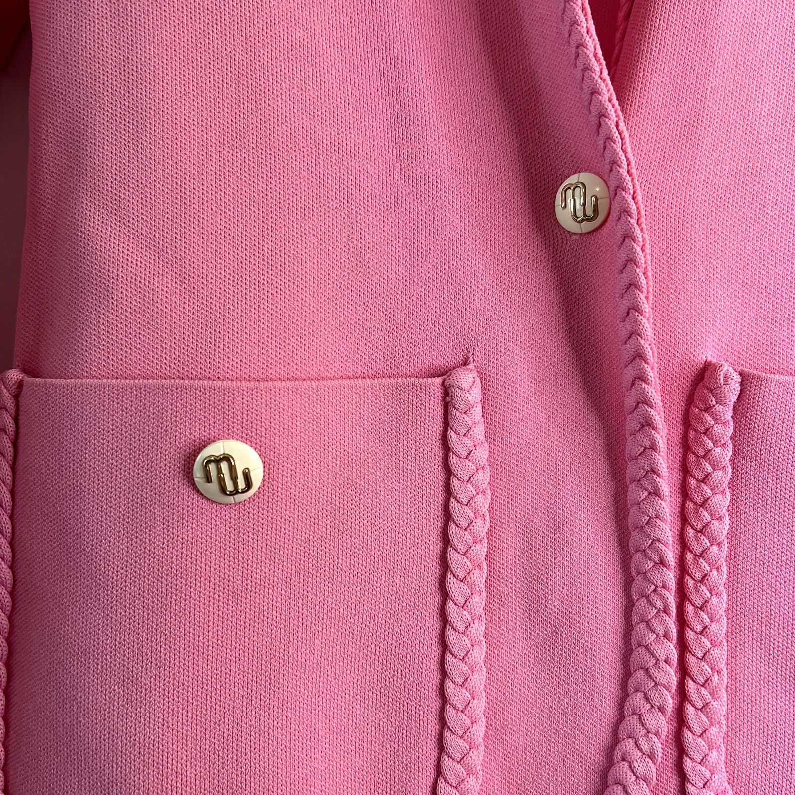 Maje Maje Madene Belted Knit Pink Cardigan Jacket Size 3 Large Size L / US 10 / IT 46 - 6 Thumbnail
