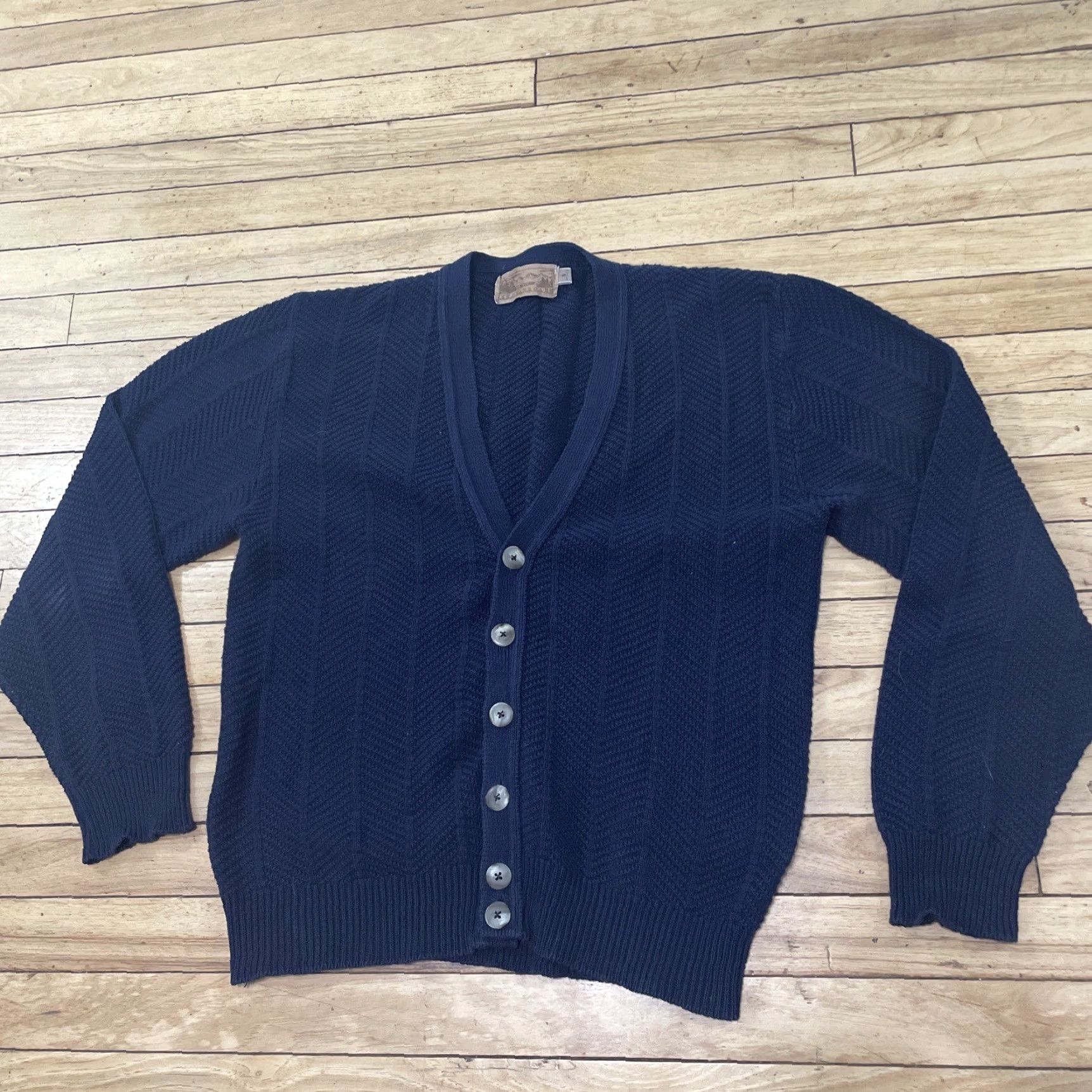 Vintage SHENANDOAH Cardigan Sweater Men S Blue Retro Grandpa Classic Preppy Knit Small Size S / US 4 / IT 40 - 3 Thumbnail