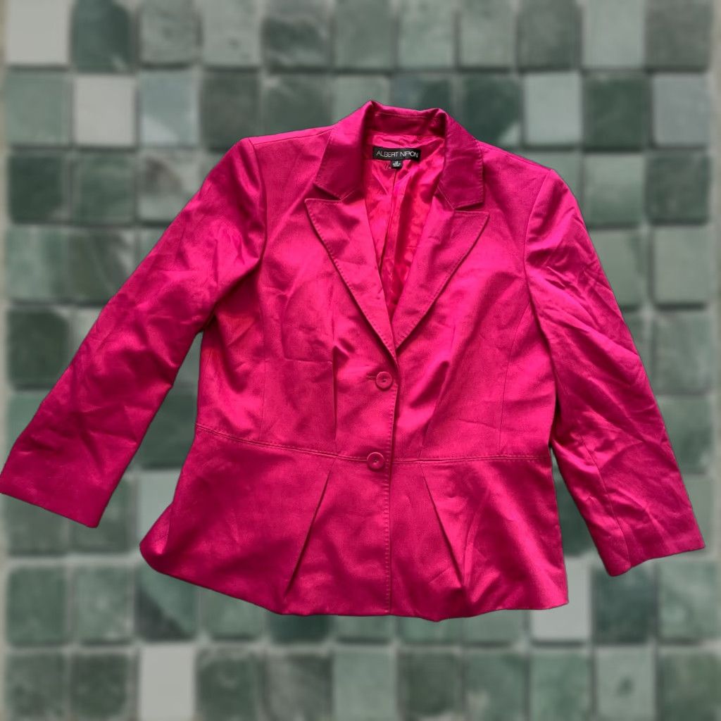 Albert Nipon Albert Nipon Blazer Women's Purple 2 Button Size 14 Wool Blend Lined Casual Vintage: No Size XL / US 12-14 / IT 48-50 - 1 Thumbnail