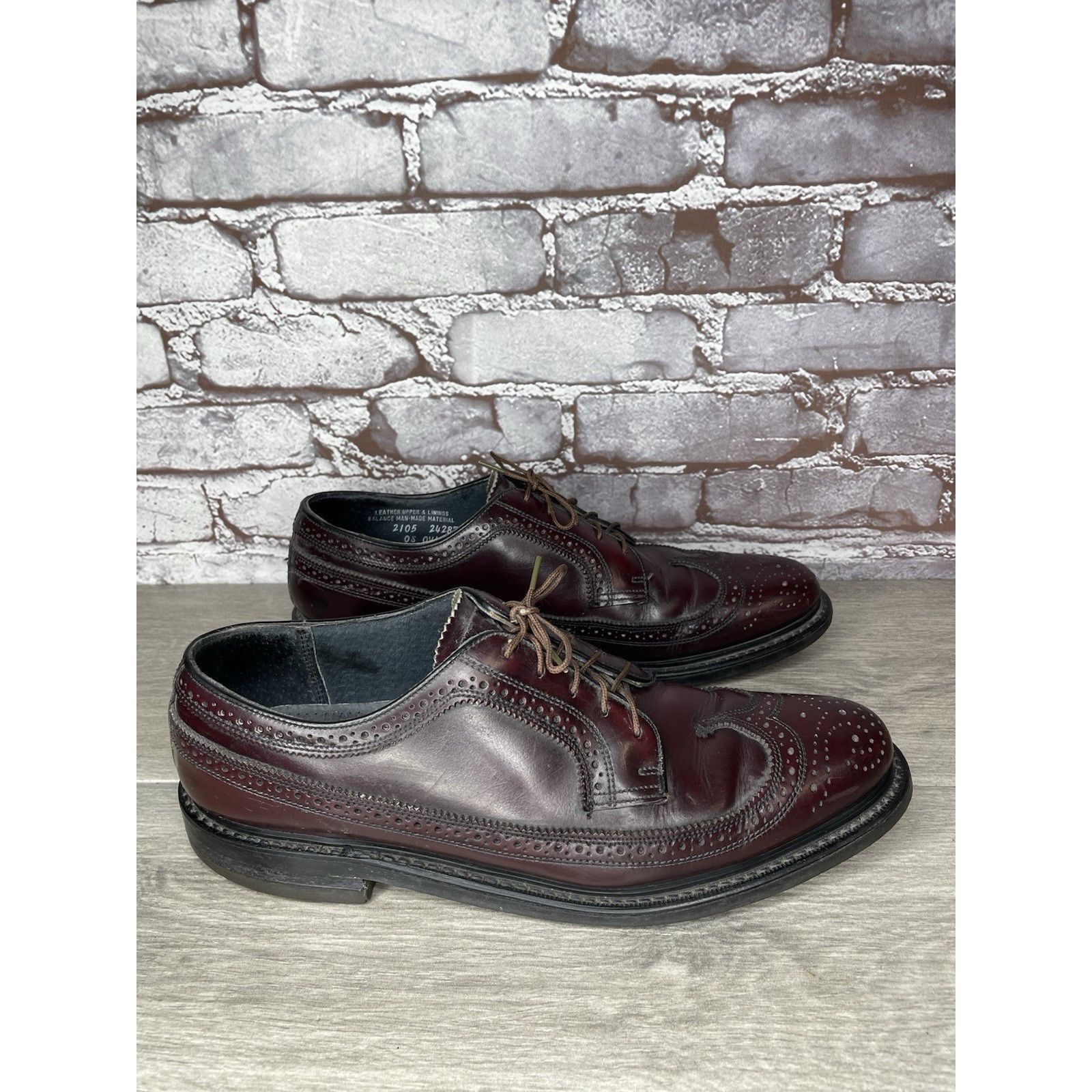 Stuart McGuire Stuart Mcguire LongWing Blucher Burgundy Leather Dress Shoes Size US 10.5 / EU 43-44 - 17 Thumbnail