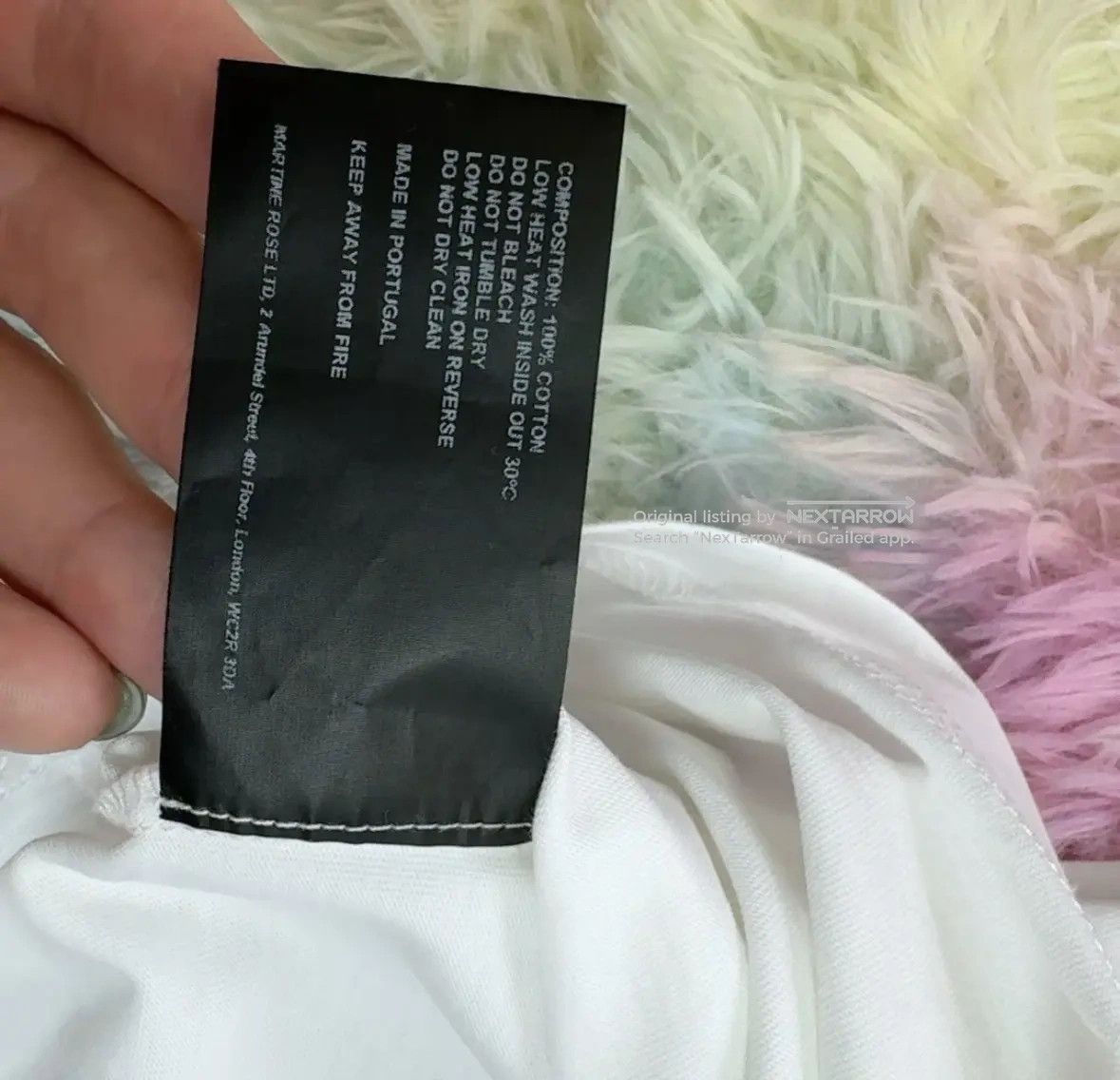 Martine Rose White Logo Tee M Xmmm82608, Men's — image 5 of 6