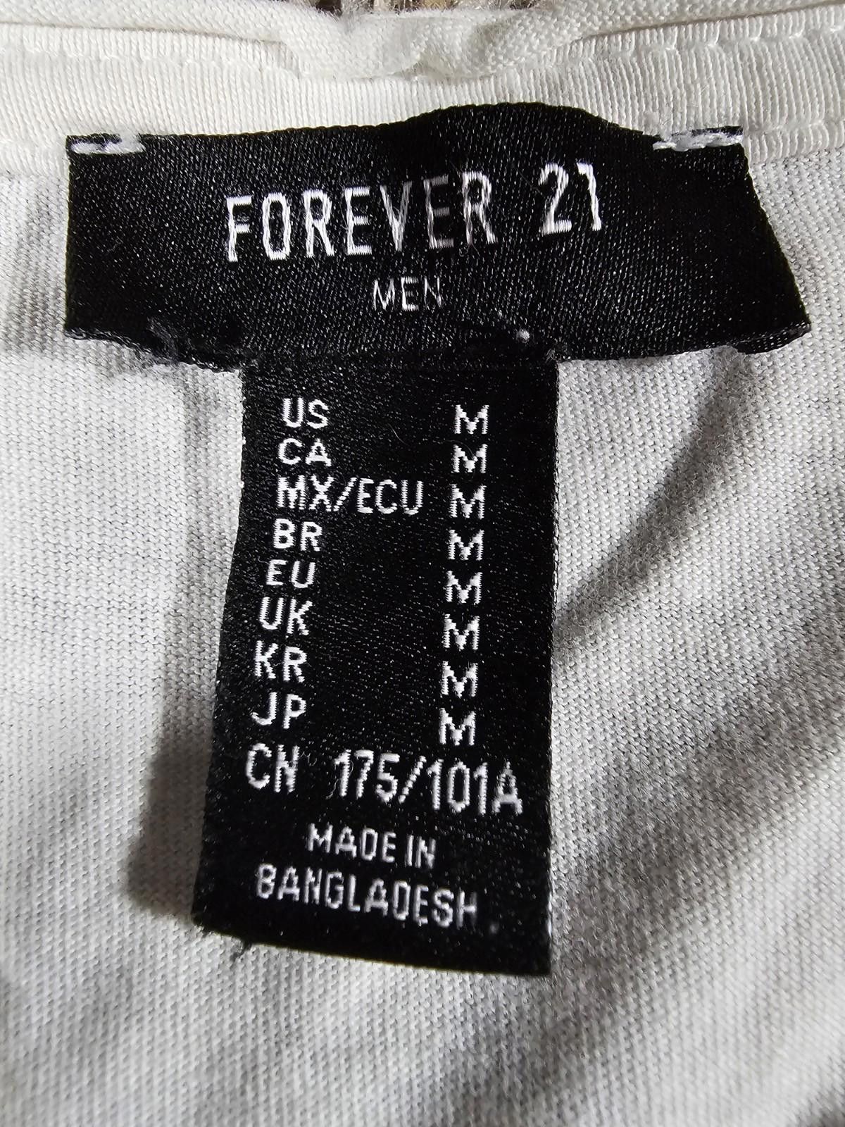 Forever 21 Forever 21 Mens Medium White Tshirt Size US M / EU 48-50 / 2 - 3 Thumbnail