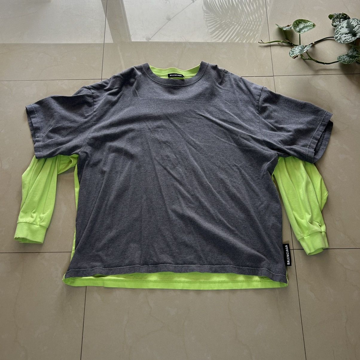 Balenciaga Balenciaga double layer shirt / Long sleeve Size US M / EU 48-50 / 2 - 1 Thumbnail