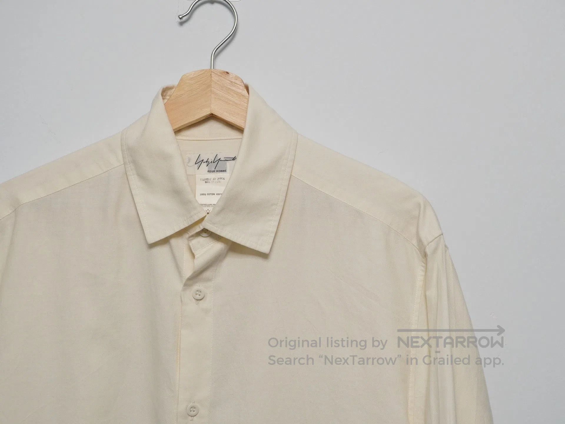 Yohji Yamamoto Yohji Yamamoto 2002SS Striped Cream Shirt. Size US XL / EU 56 / 4 - 2 Thumbnail