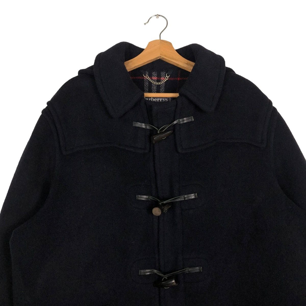 Burberry 🌺VINTAGE BURBERRY MADE IN ENGLAND WOOL DUFFLE LONG JACKET Size US L / EU 52-54 / 3 - 4 Thumbnail