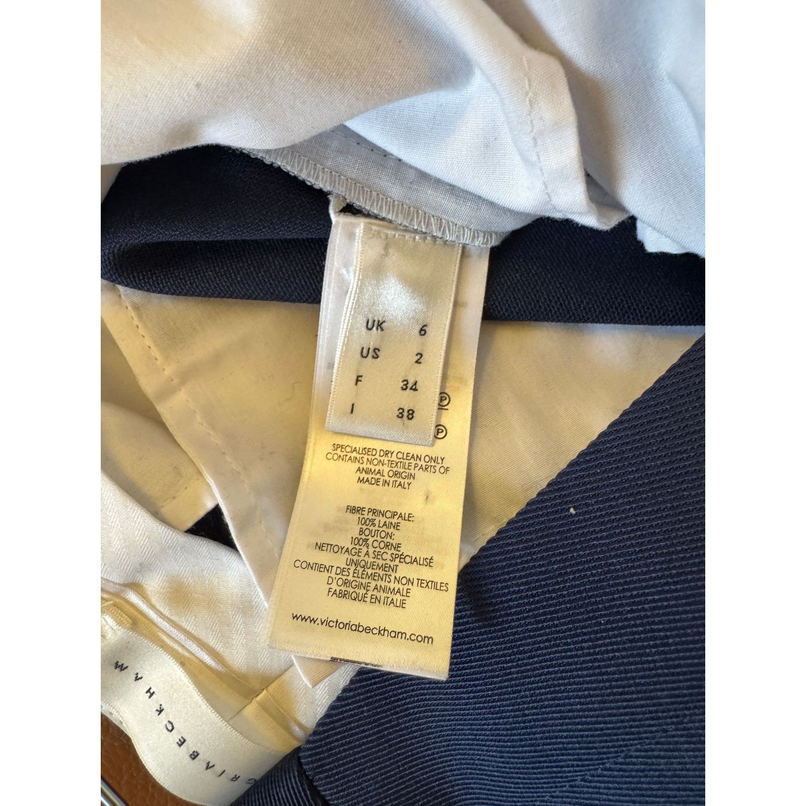 Victoria Beckham Victoria Beckham High-Waisted Wide-Legged Trouser/ Midnight Size 28" / US 6 / IT 42 - 4 Thumbnail