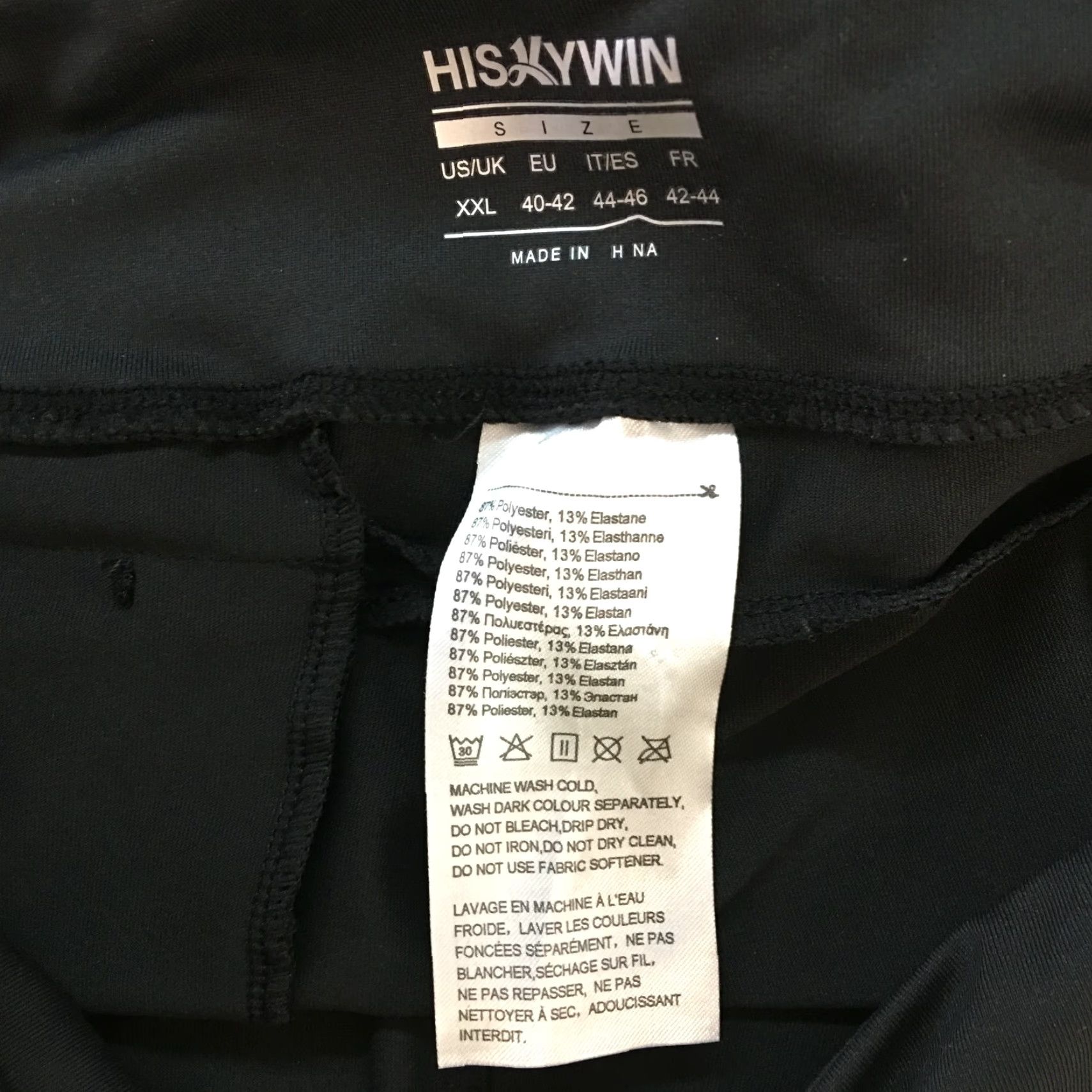 Vintage Hiskywin Activewear Pants Womens XXL Black Fitted Casual 34x29 Pockets Size 40" / US 18 - 5 Thumbnail