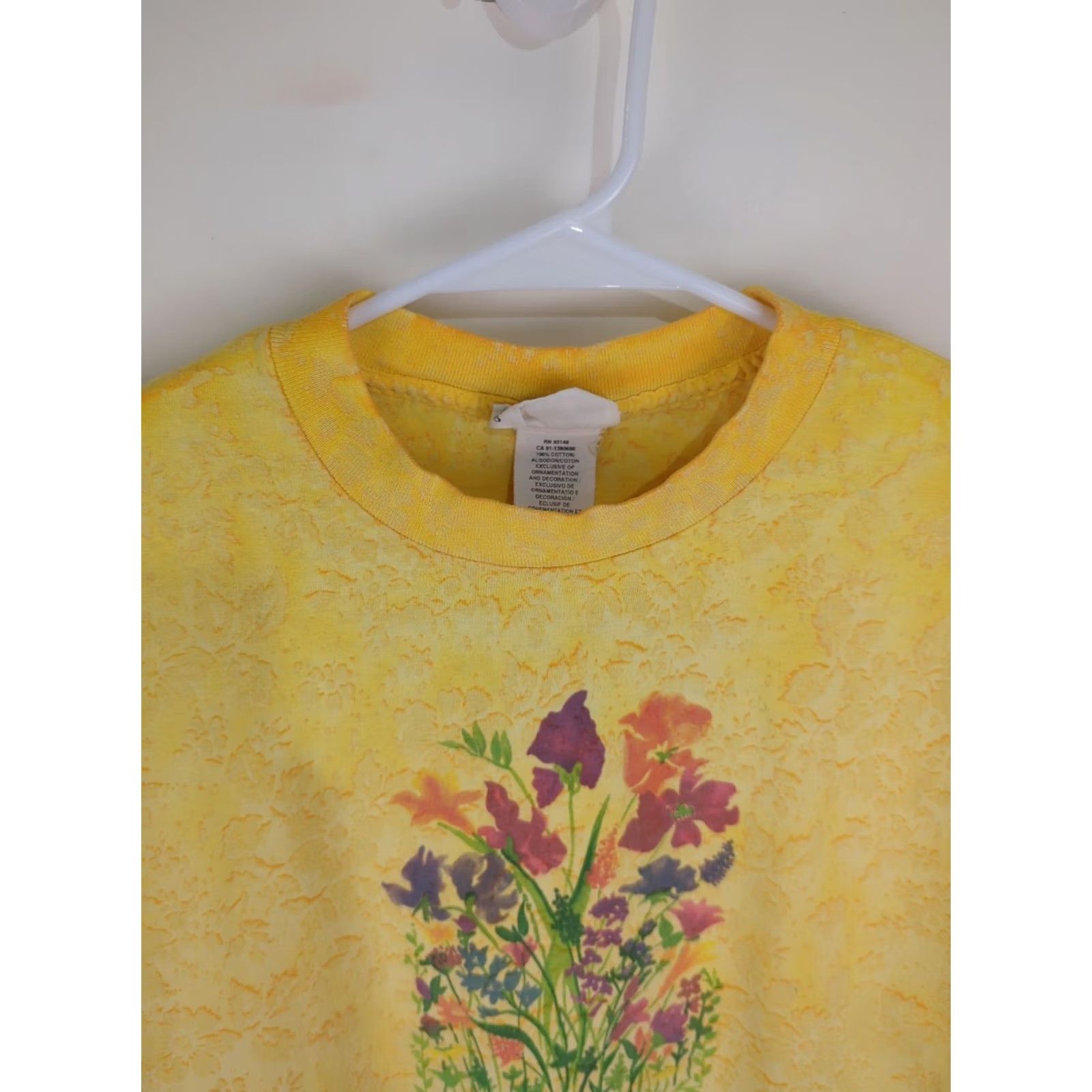 Vintage VINTAGE Nature's Studio Sweet Pea T Shirt Floral Tie Dye All Over AOP 90s Flowers Size US M / EU 48-50 / 2 - 4 Thumbnail