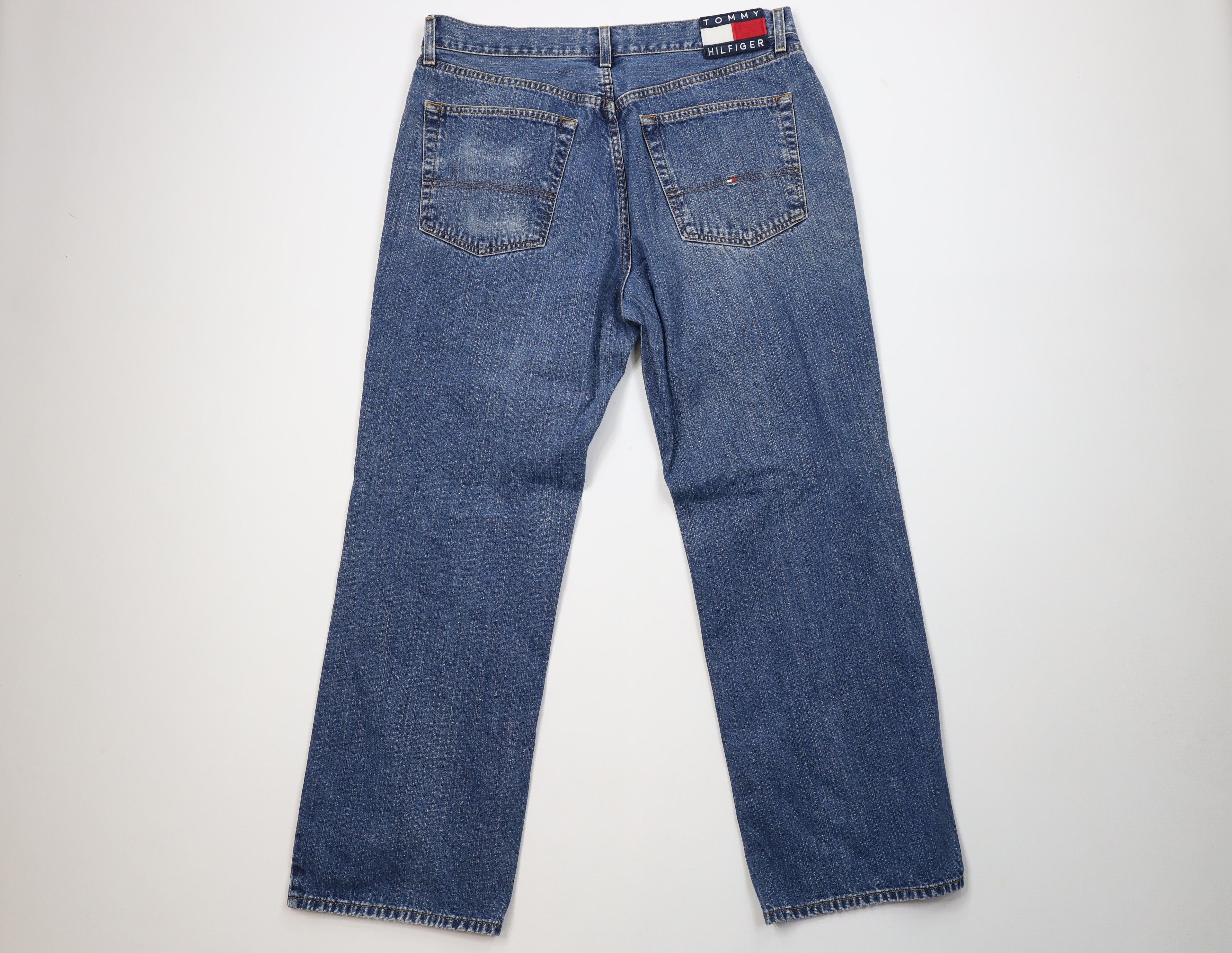 Tommy Hilfiger Vintage 90s Y2K Tommy Hilfiger Fit Wide Leg Denim Jeans Size US 34 / EU 50 - 8 Thumbnail