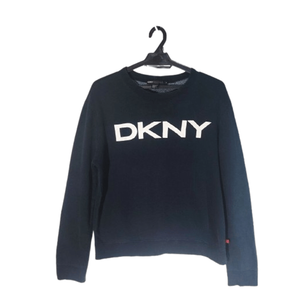 DKNY VTG 90s DKNY Essentials "Spell Out" Big Logo Sweatshirt Size M / US 6-8 / IT 42-44 - 2 Thumbnail
