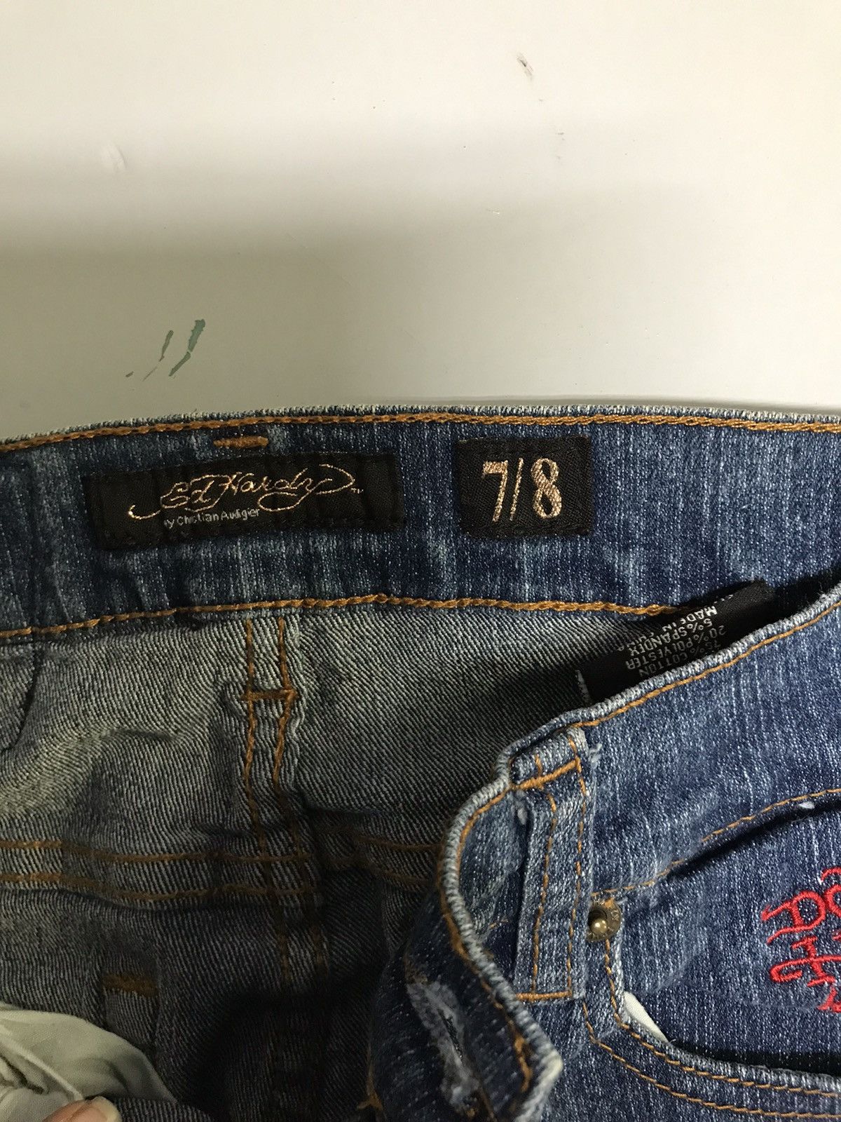 Ed Hardy Vintage Ed hardy embroidered denim Size 28" / US 6 / IT 42 - 7 Thumbnail