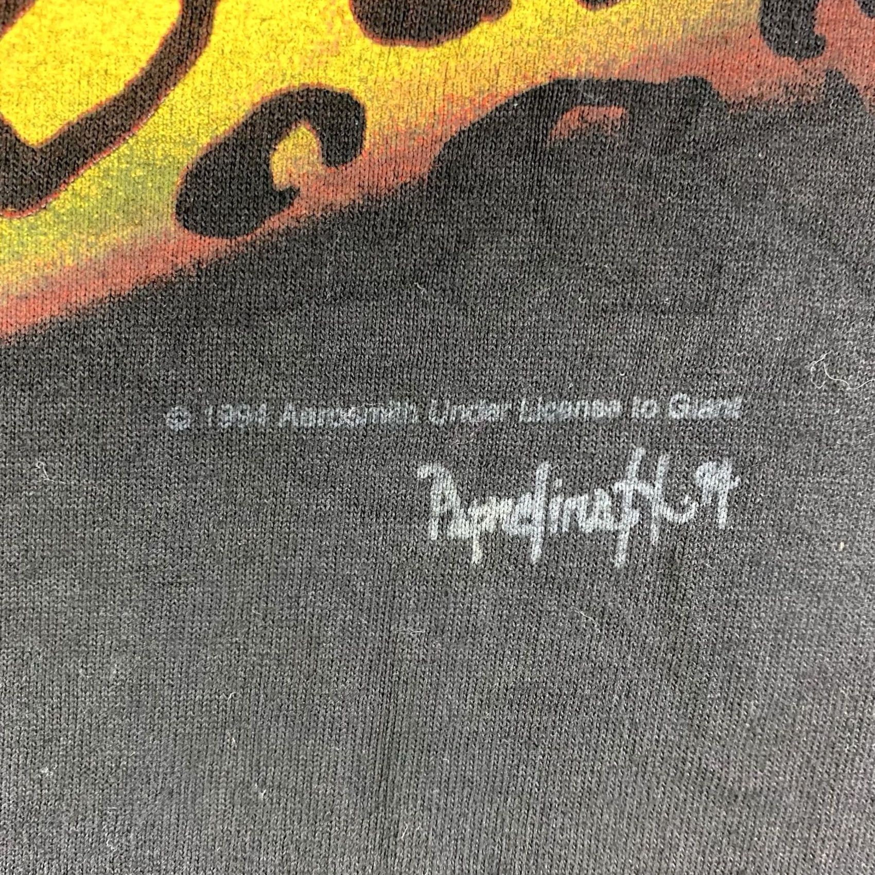 Aerosmith VINTAGE Aerosmith Shirt Men XL Get A Grip Concert Tour Black 1994 90s Rock Steven Tyler Giant by Tultex T-Shirt Size US XL / EU 56 / 4 - 2 Thumbnail