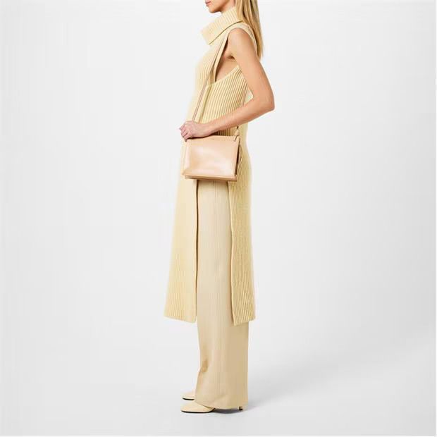 Jil Sander o1g2r1mq1024 Ribbed Knit Dress in Butter Size XXS / US 00 / IT 34 - 5 Thumbnail
