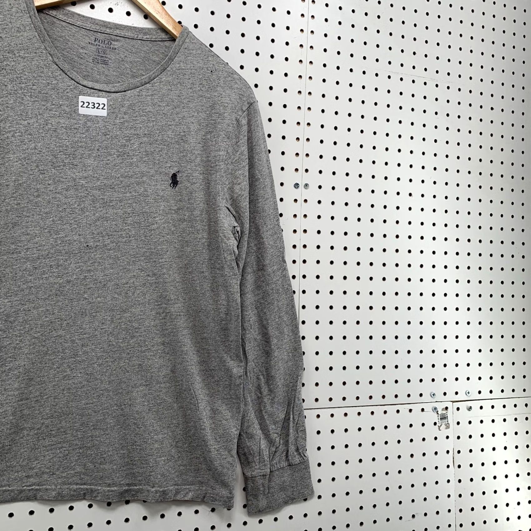 Polo Ralph Lauren Polo Ralph Lauren Shirt Mens Large Gray Black Pony Long Sleeve 20x28 Size US L / EU 52-54 / 3 - 4 Thumbnail