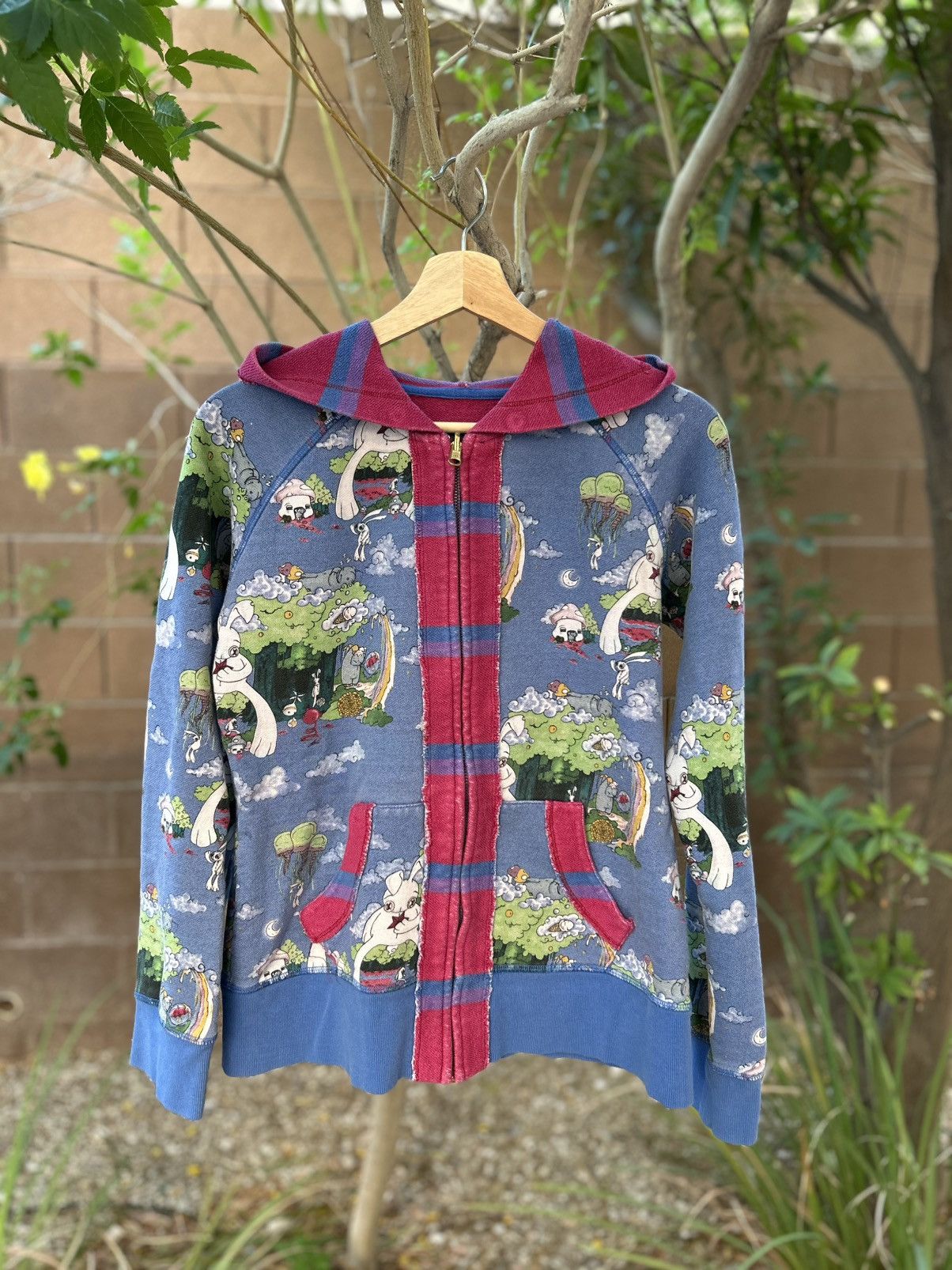 Japanese Brand Vintage Psychedelic Alt Bunny Zip Up Size S / US 4 / IT 40 - 1 Thumbnail