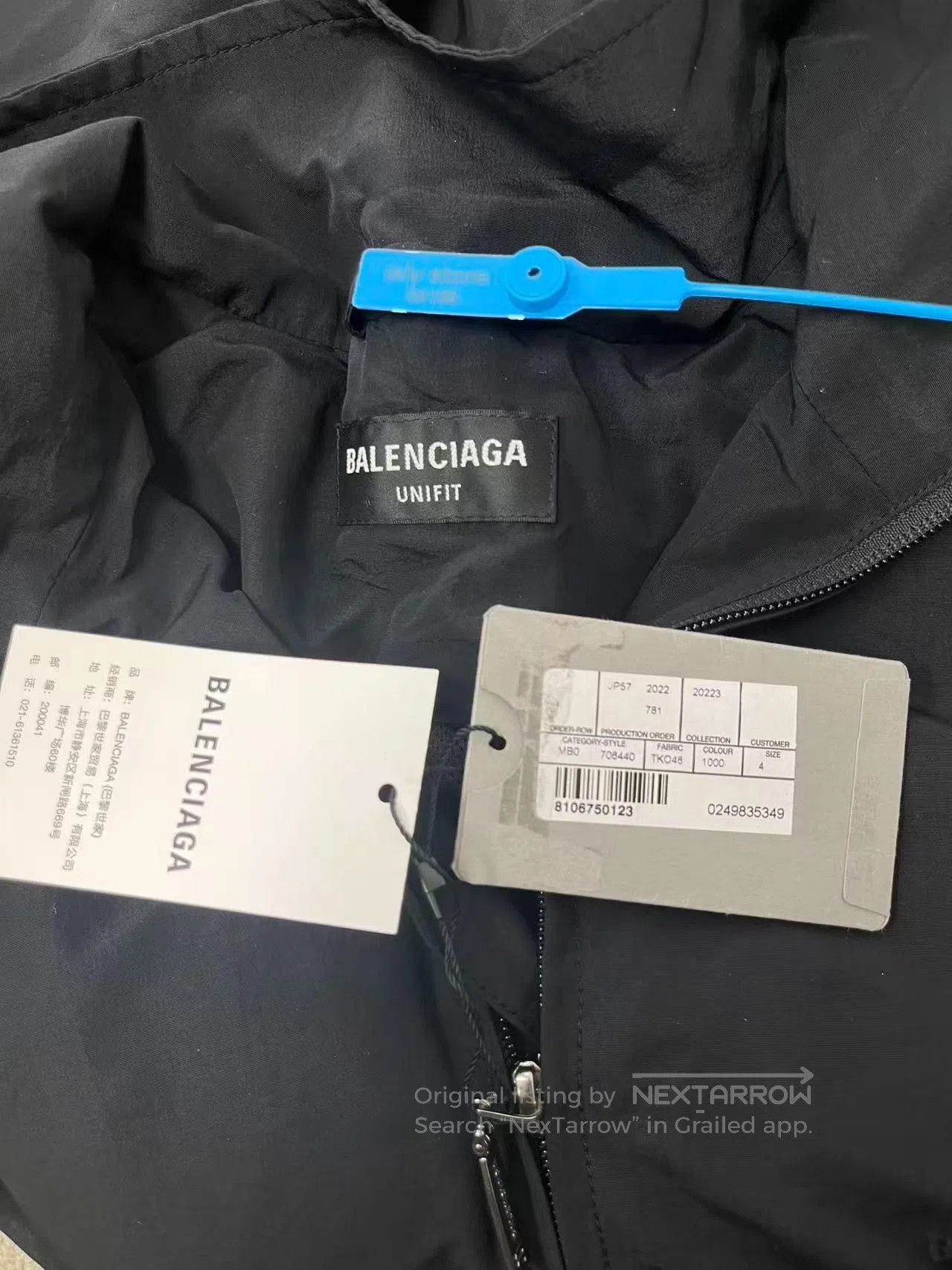 Balenciaga Balenciaga Solid Zip Stand Collar Jacket. Size US XL / EU 56 / 4 - 5 Thumbnail