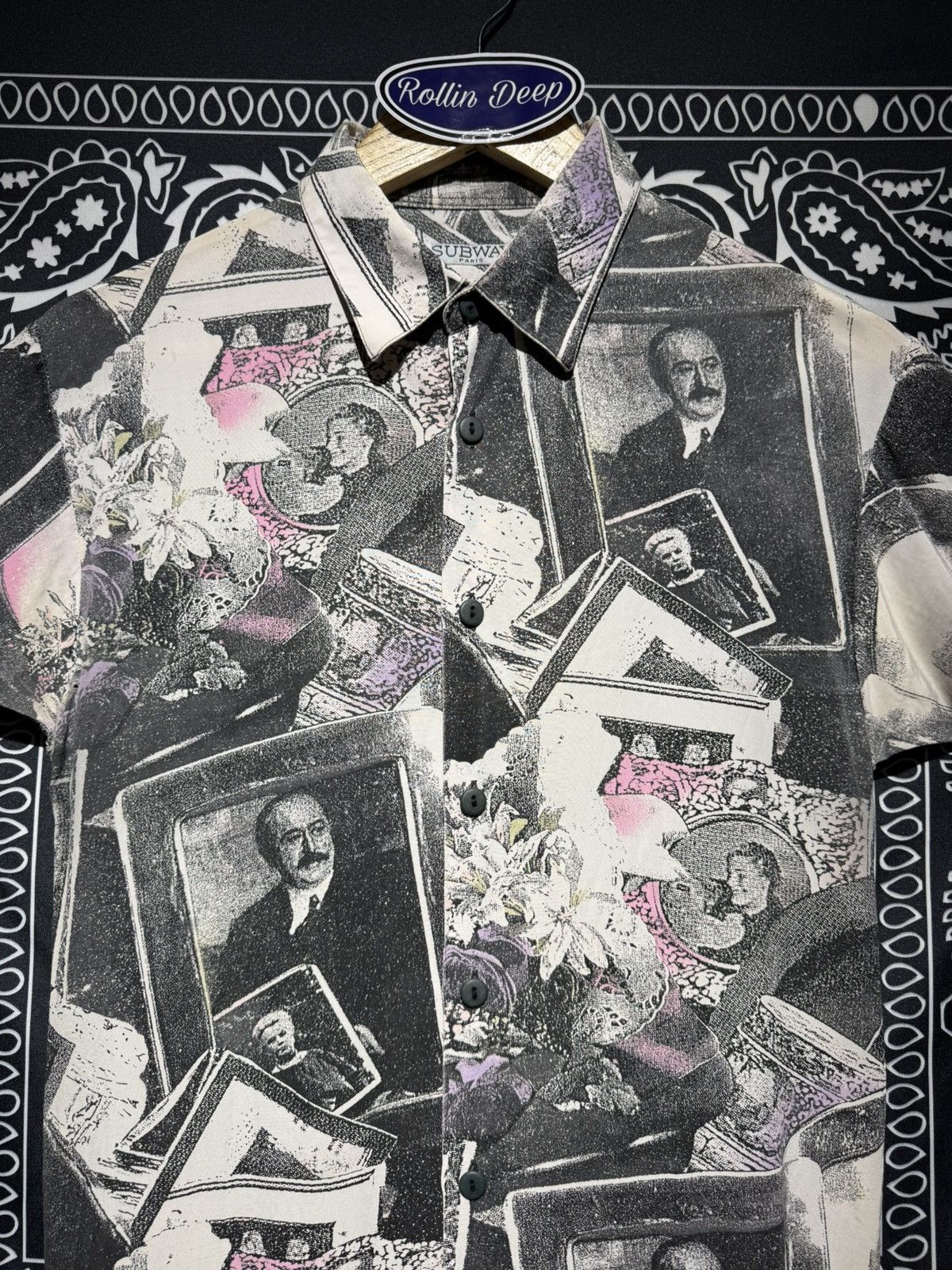Vintage Vintage Subway Paris Button Up Shirt All Over Print Size US M / EU 48-50 / 2 - 5 Thumbnail