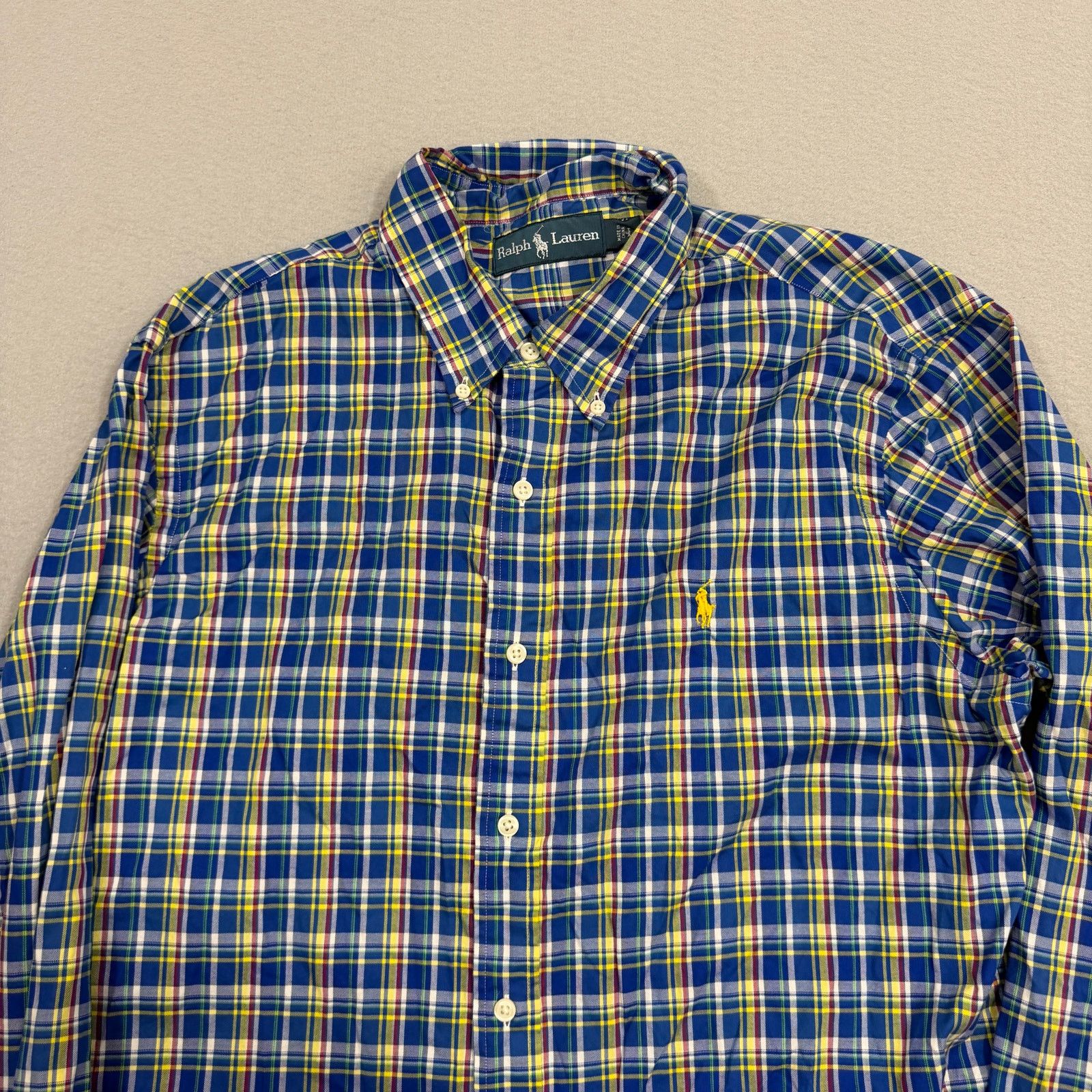 Polo Ralph Lauren Vintage Polo Ralph Lauren Button Down Shirt Men's Large Blue Size US L / EU 52-54 / 3 - 2 Thumbnail