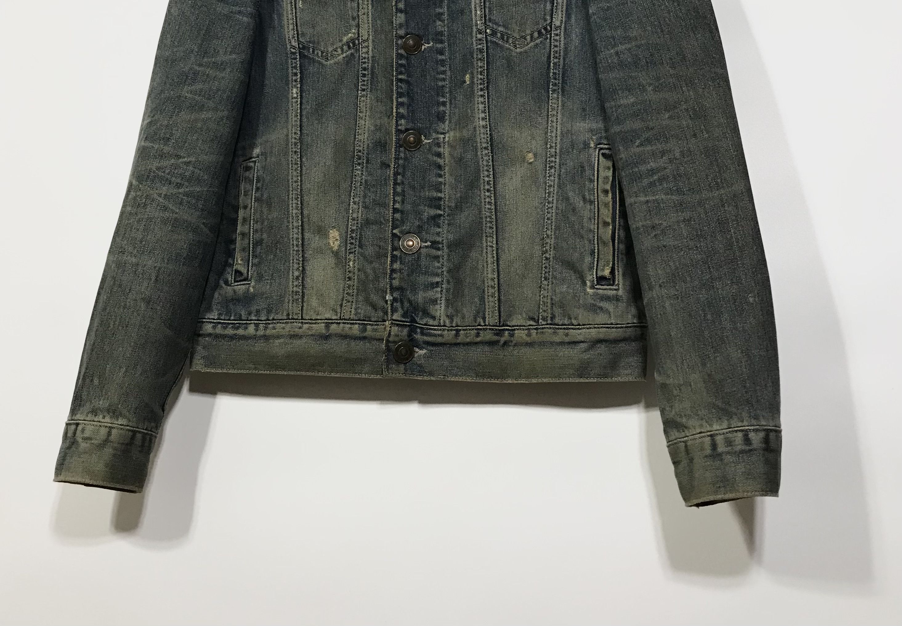 Allsaints Allsaints Soleil Denim Jacket Washed Ripped Mens Sz M Size US M / EU 48-50 / 2 - 4 Thumbnail