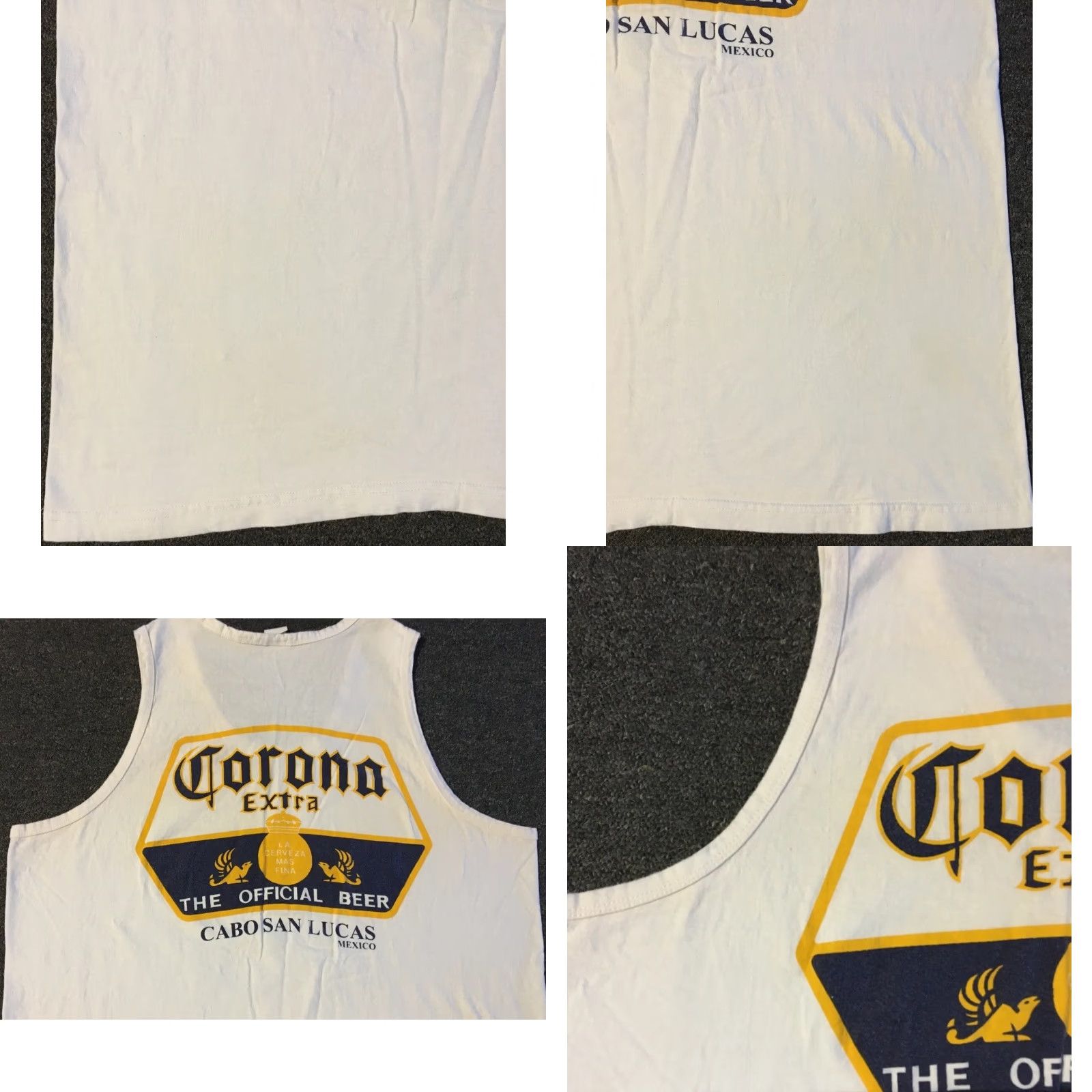 Vintage VINTAGE Corona Beer Tank Top Shirt Men L White 90s Grunge Surf Beach Cabo Mexico Graphic Tee Size US L / EU 52-54 / 3 - 9 Thumbnail